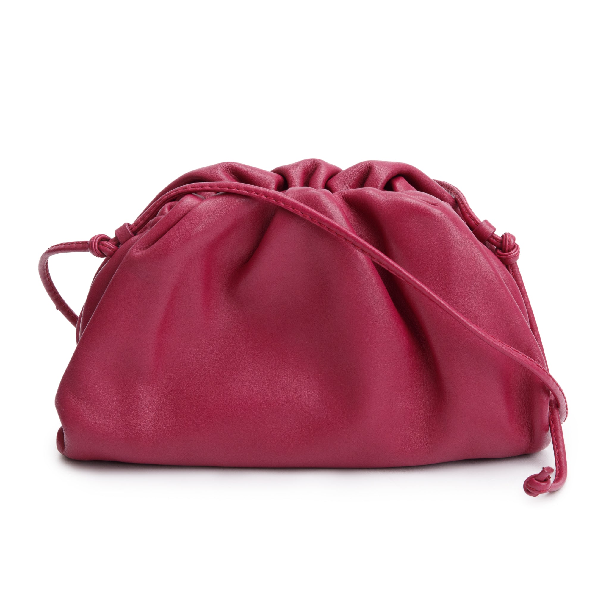 Bottega Veneta Maroon Intrecciato Leather Mini Pouch Crossbody