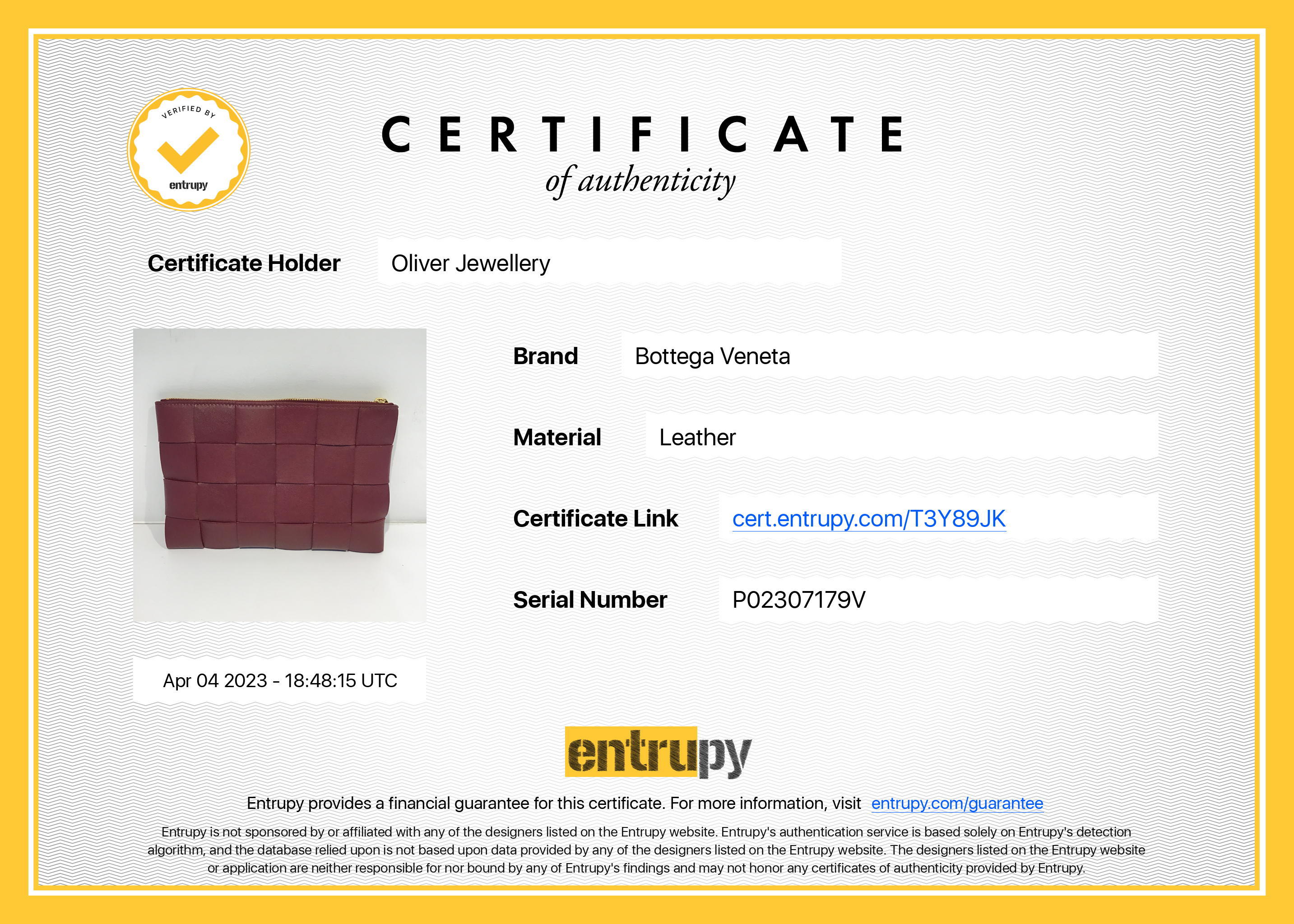 Bottega Veneta Nappa Maxi Intrecciato Leather Zip Pouch