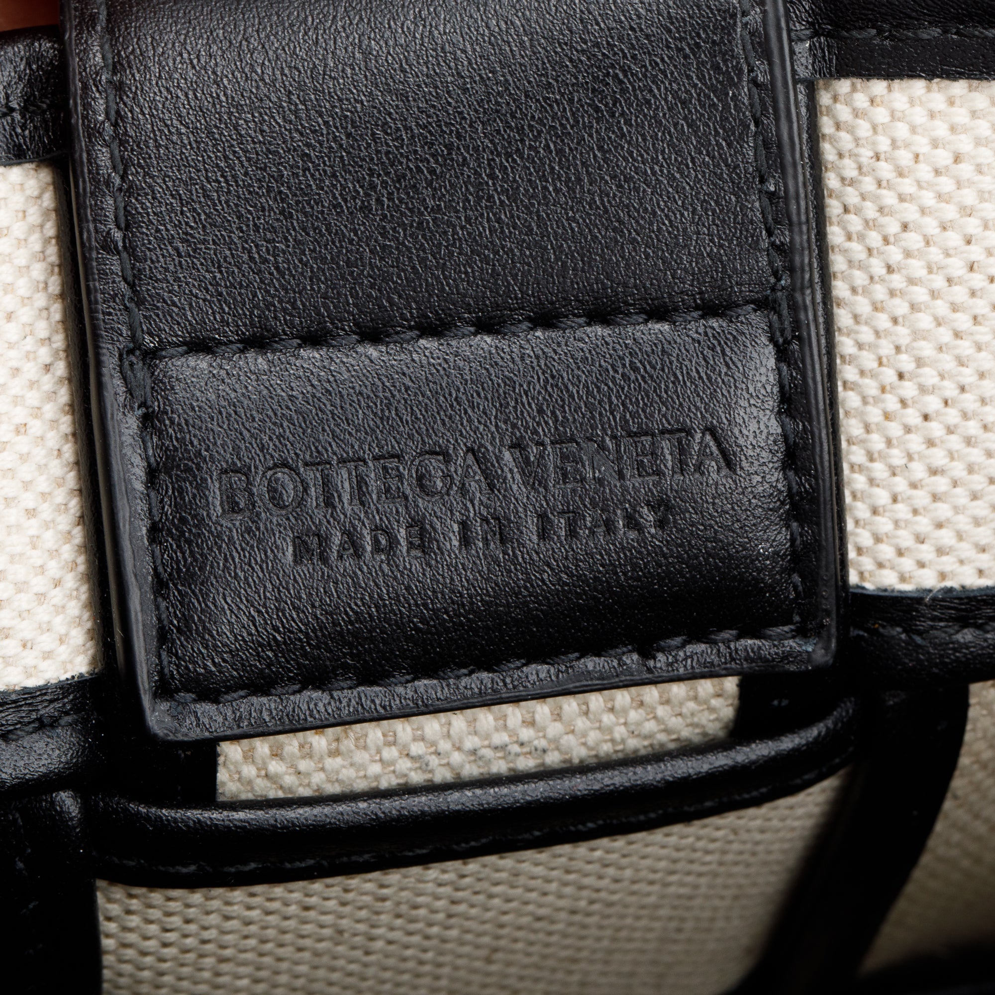 Bottega Veneta Neutral Intrecciato Canvas Leather Trim Small Cassette Bucket Bag w/ Box