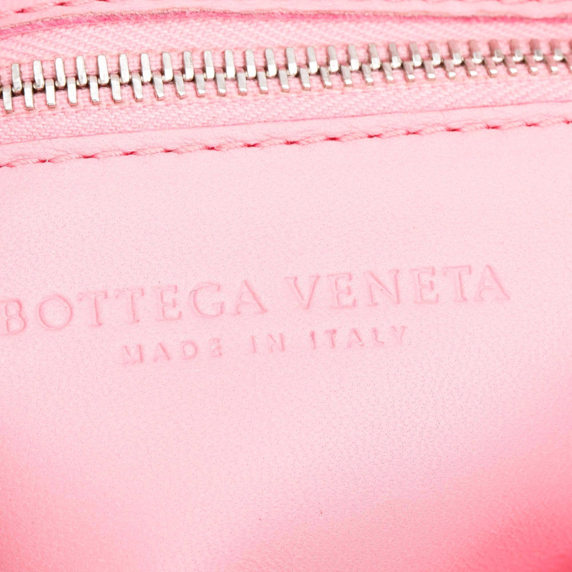 Bottega Veneta Pink Leather Intrecciato Classic Cassette Bag