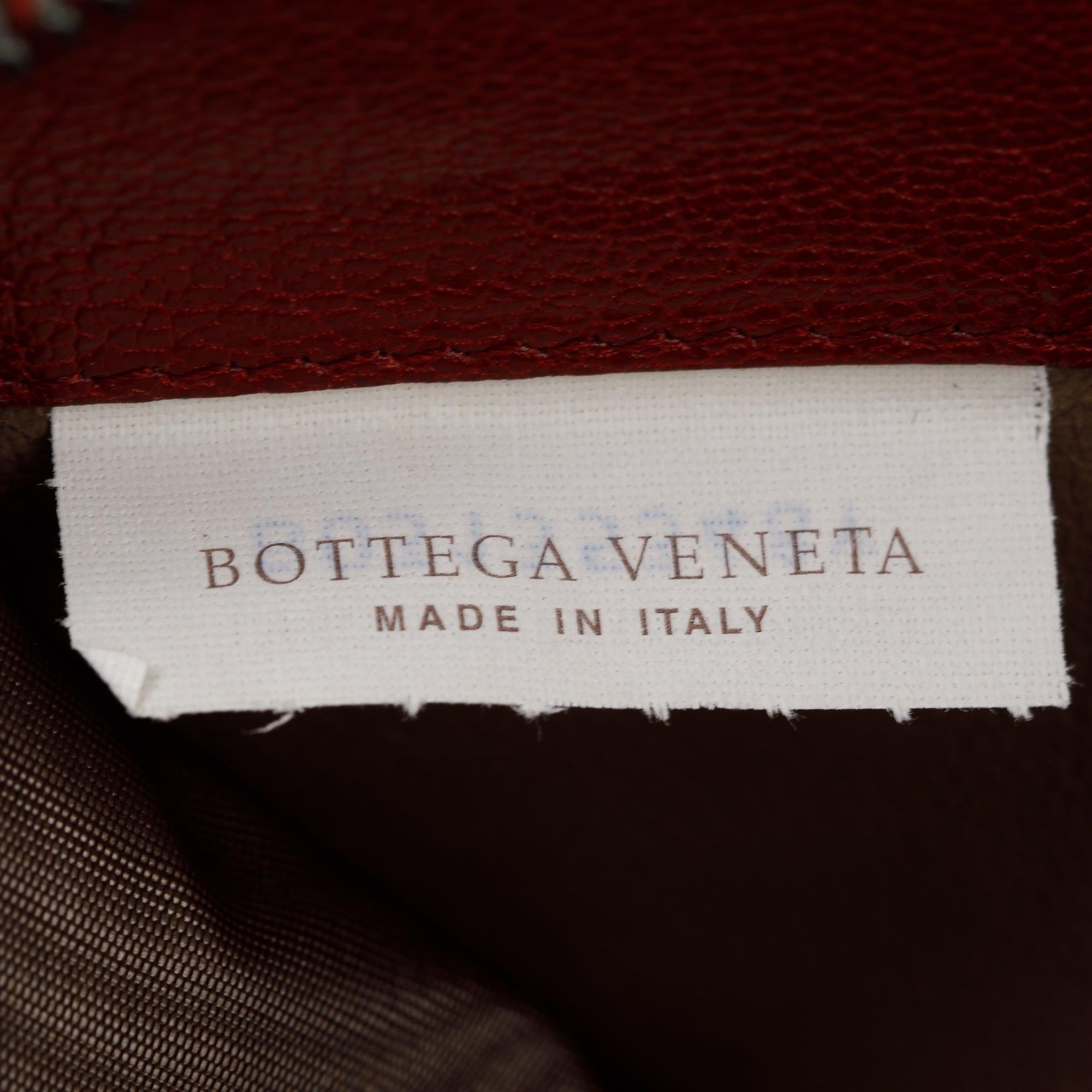 Bottega Veneta Red Intrecciato Leather Zip Around Wallet