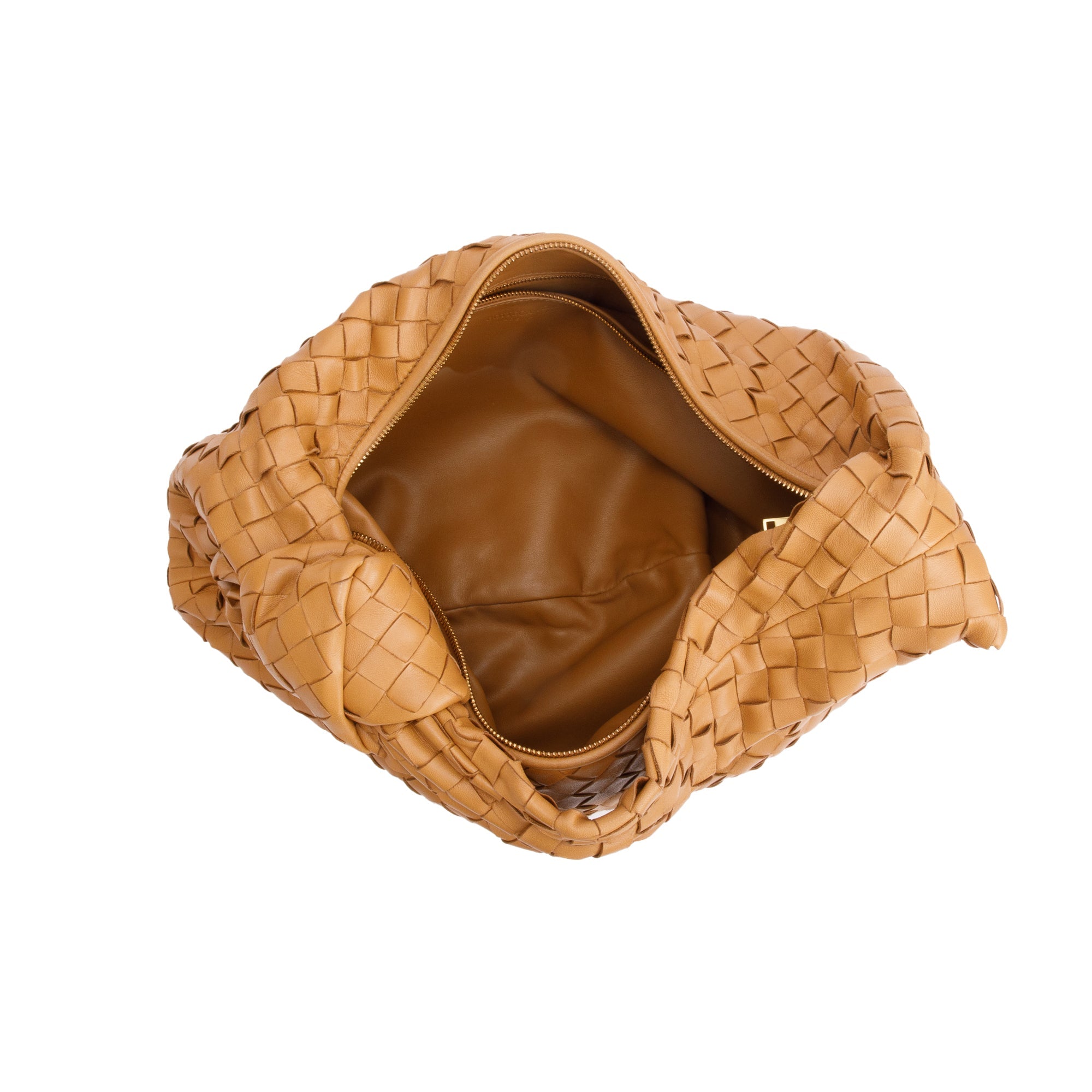 Bottega Veneta Tan Intrecciato Leather Large Jodie Bag