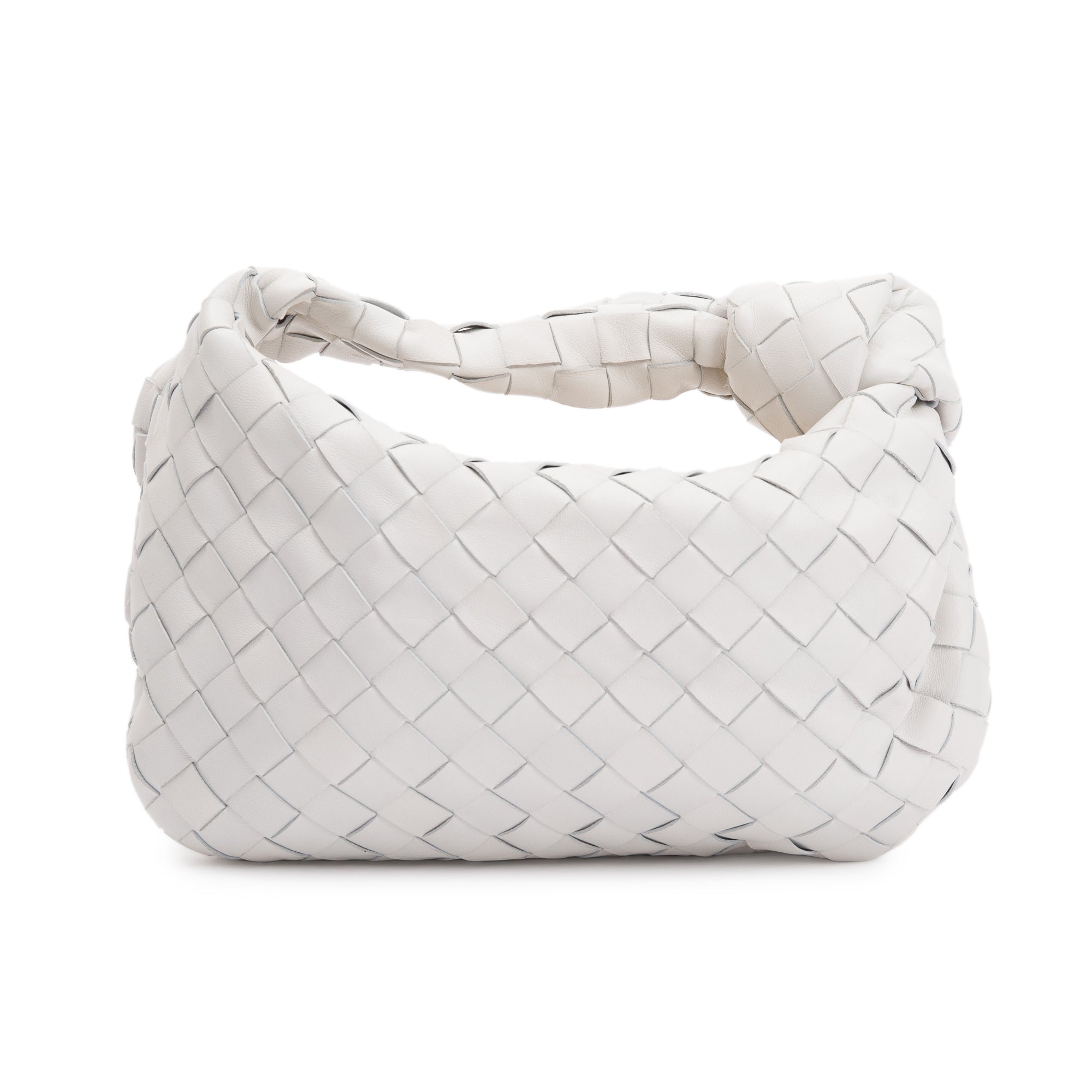 Bottega Veneta White Intrecciato Mini Jodie Bag