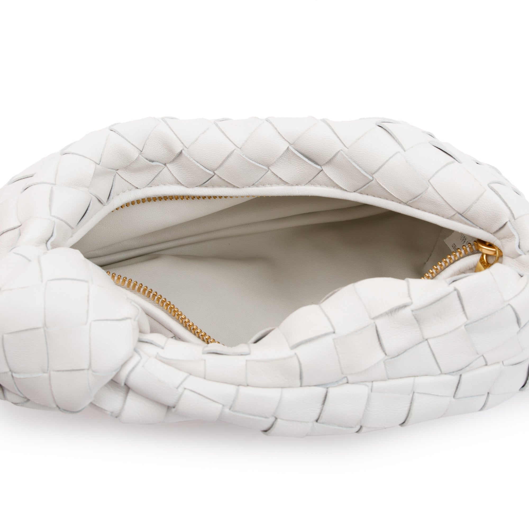 Bottega Veneta White Intrecciato Mini Jodie Bag