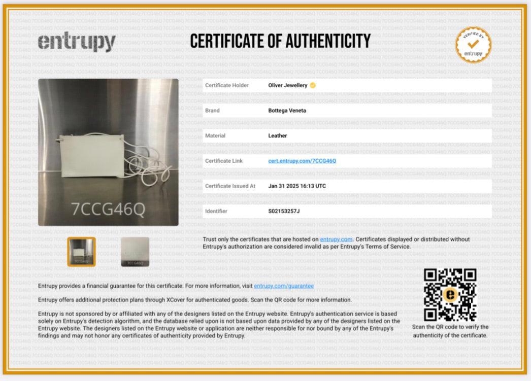 Bottega Veneta White Intrecciato Nappa Leather Double Pouch Crossbody Bag