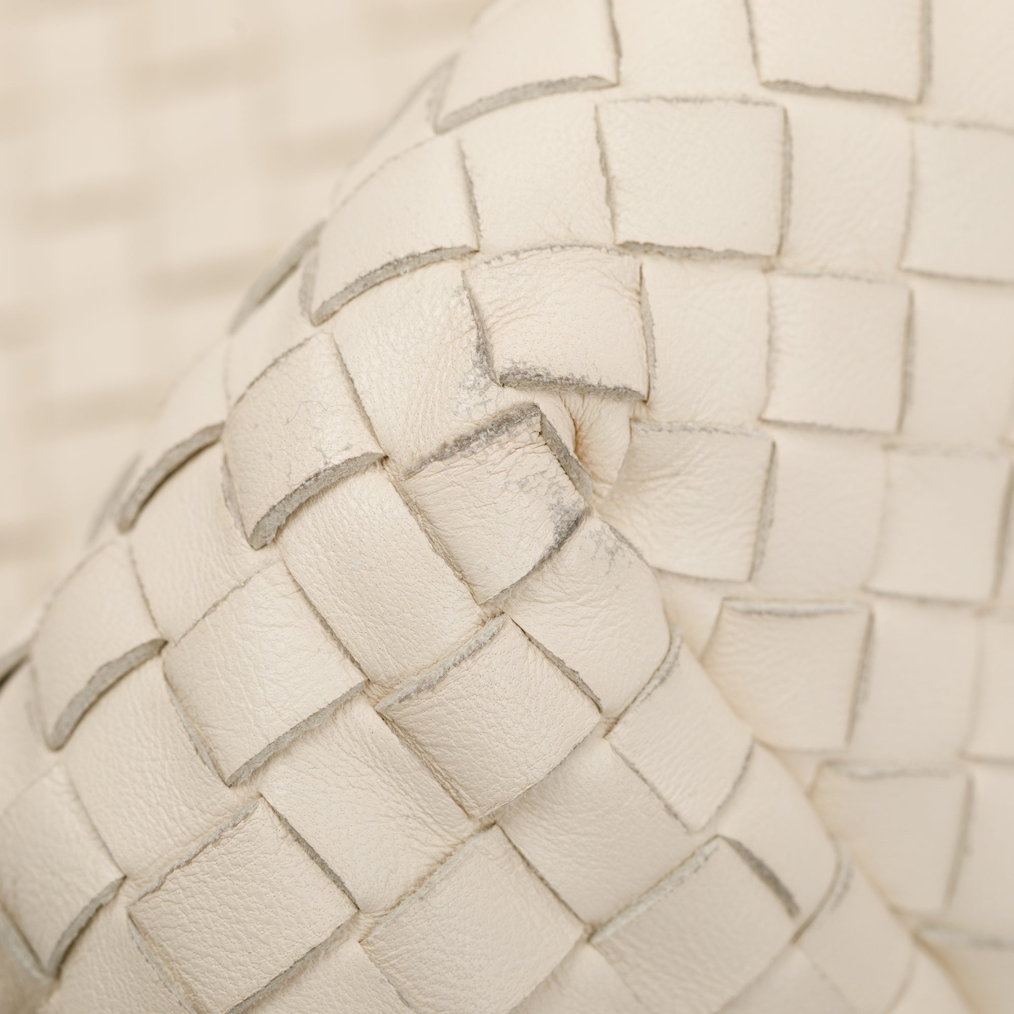 Bottega Veneta White Intrecciato Nappa Leather Large Capi Tote