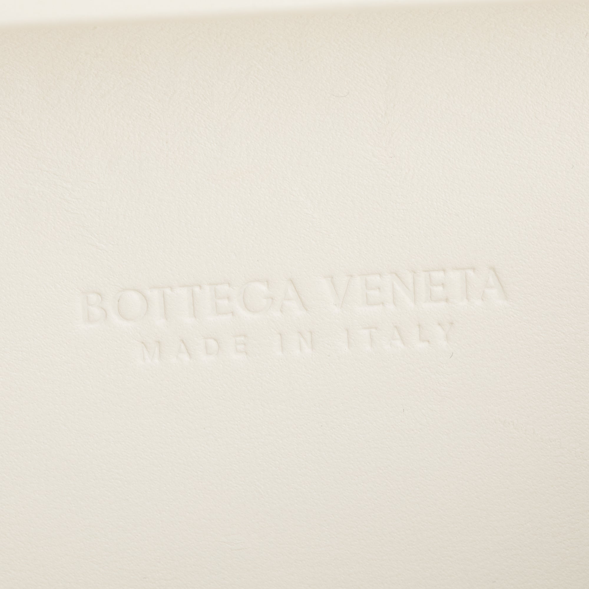 Bottega Veneta White Intreccio-Woven Leather Mini Loop Metal Knots On Strap Clutch Bag w/ Box