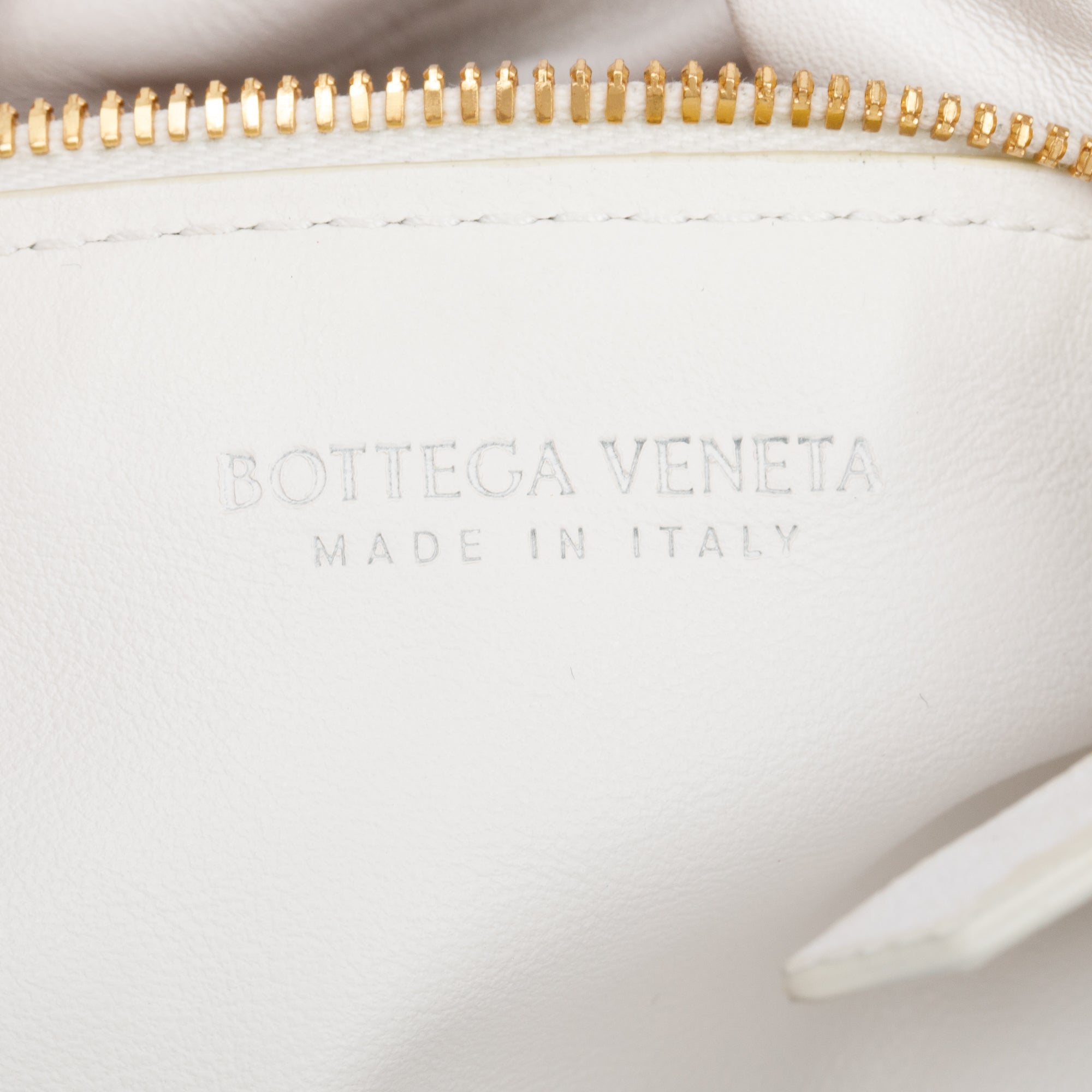 Bottega Veneta White Nappa Leather Mini Double Knot Handle Bag