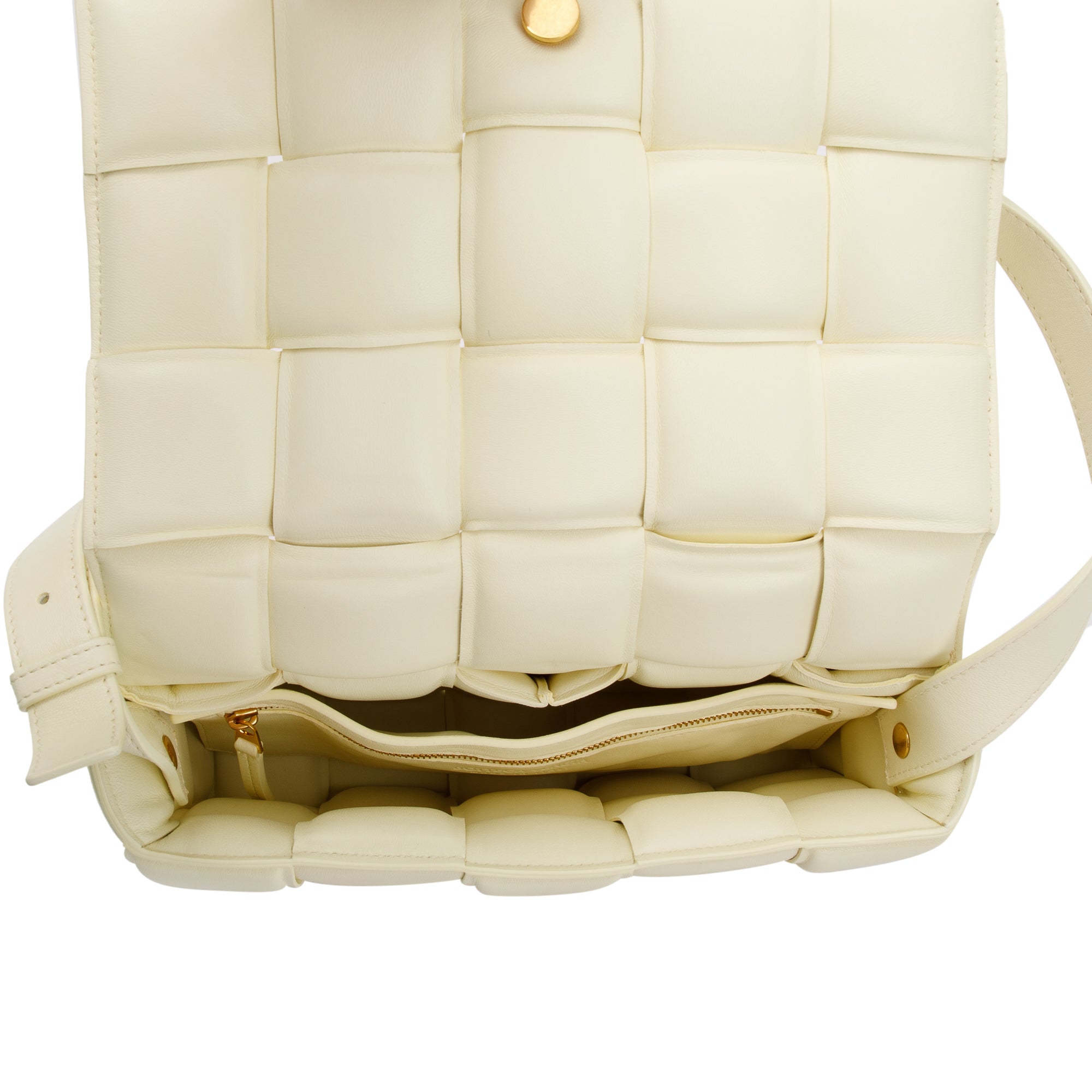 Bottega Veneta Yellow Nappa Intrecciato Padded Cassette Bag