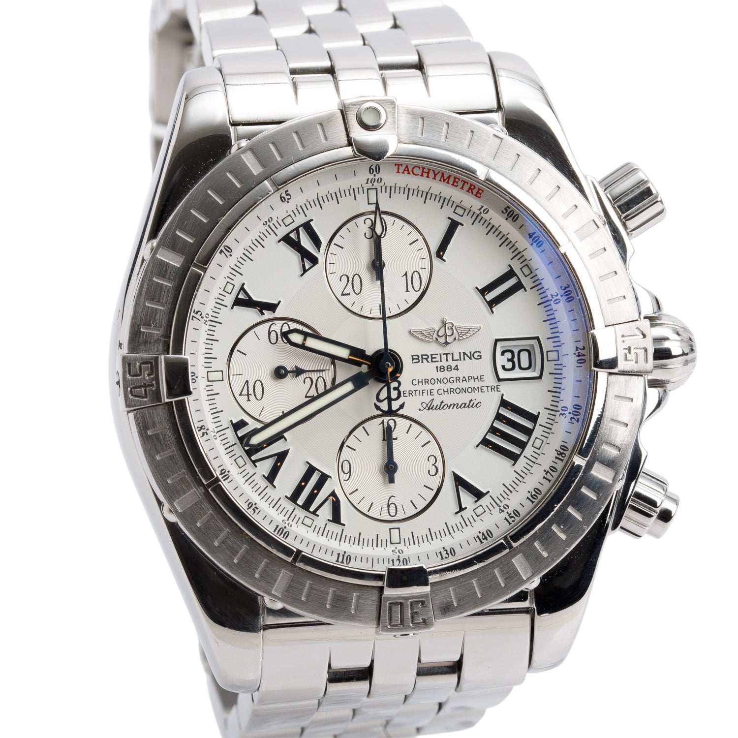 Breitling Stainless Steel Chronomat Evolution 44 MM Automatic Chronograph Watch A13356