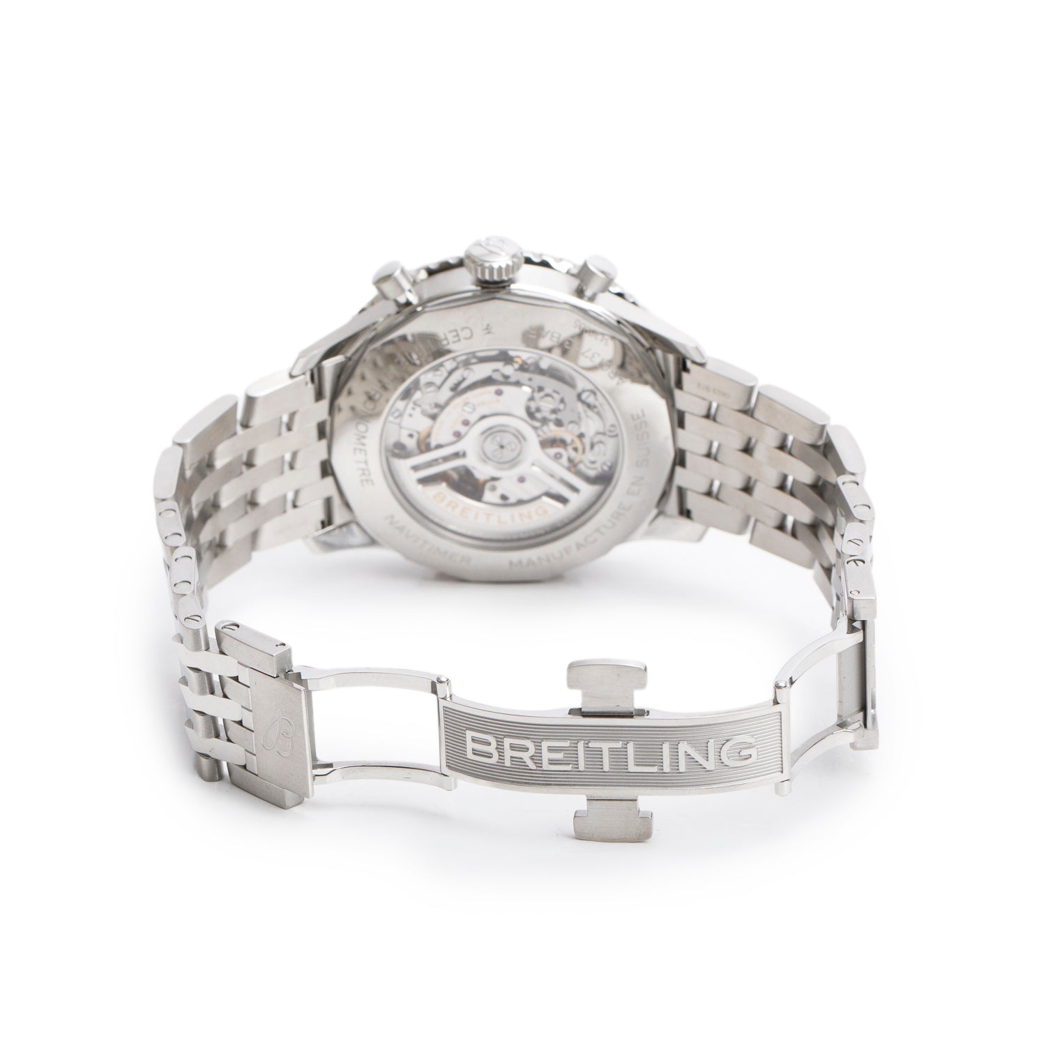 Breitling Stainless Steel Navitimer B01 46 MM Automatic Chronograph Watch Black Dial AB0137 w/ Box, Papers & Extra Strap