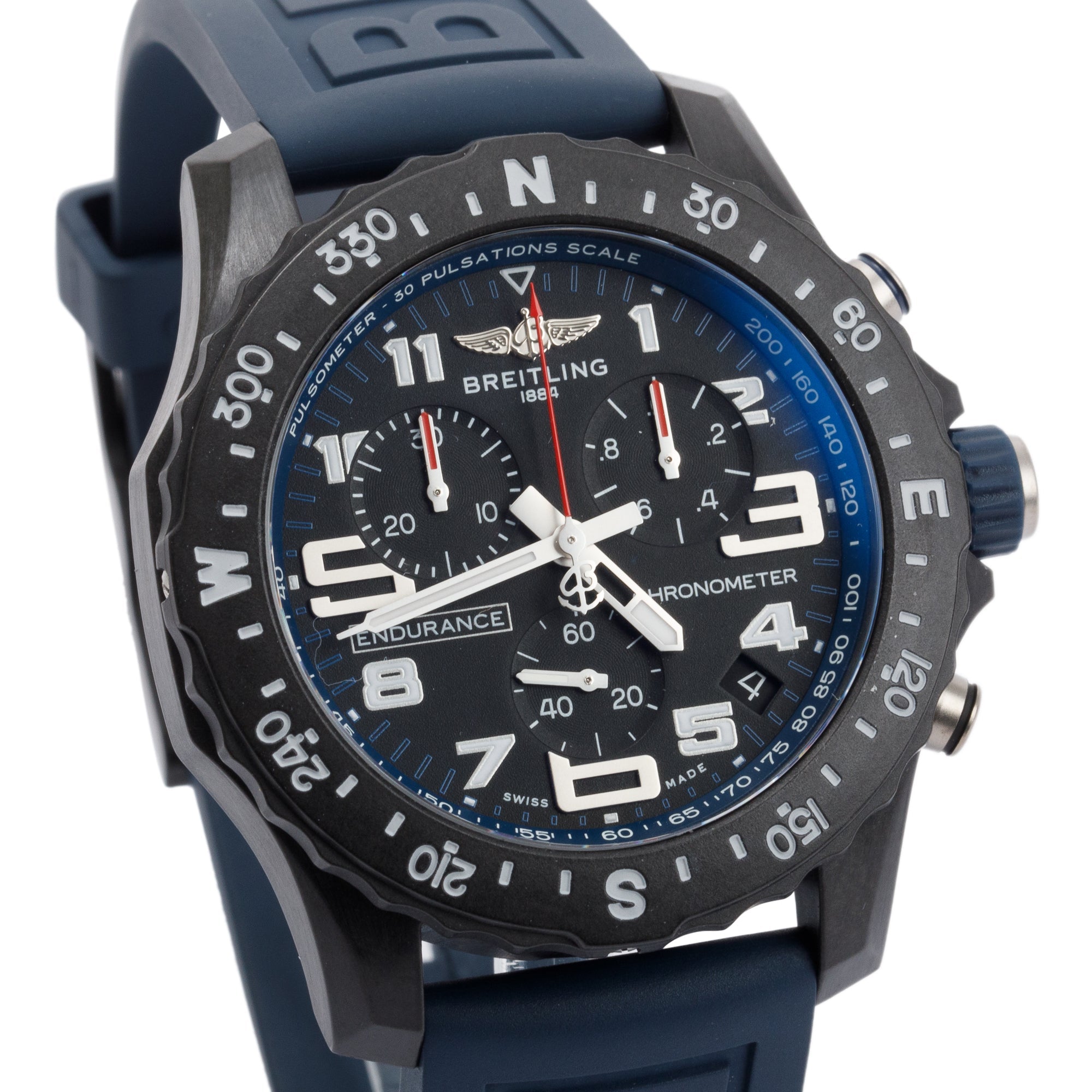 Breitling Breitlight Black Polymer Endurance Pro 44MM Watch w/ Box & Papers