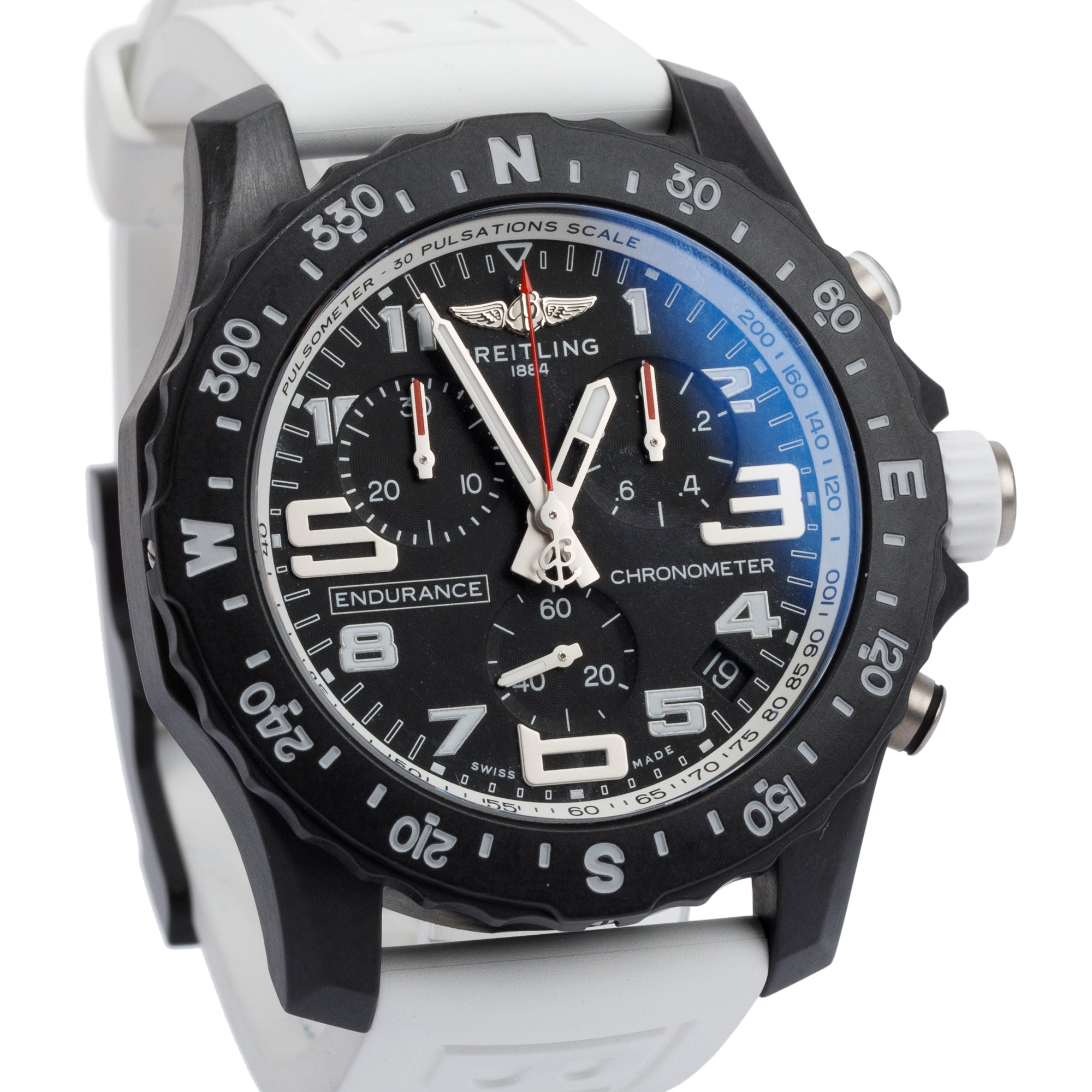 Breitling Breitlight Black Polymer Endurance Pro 44MM Watch w/ Box & Papers
