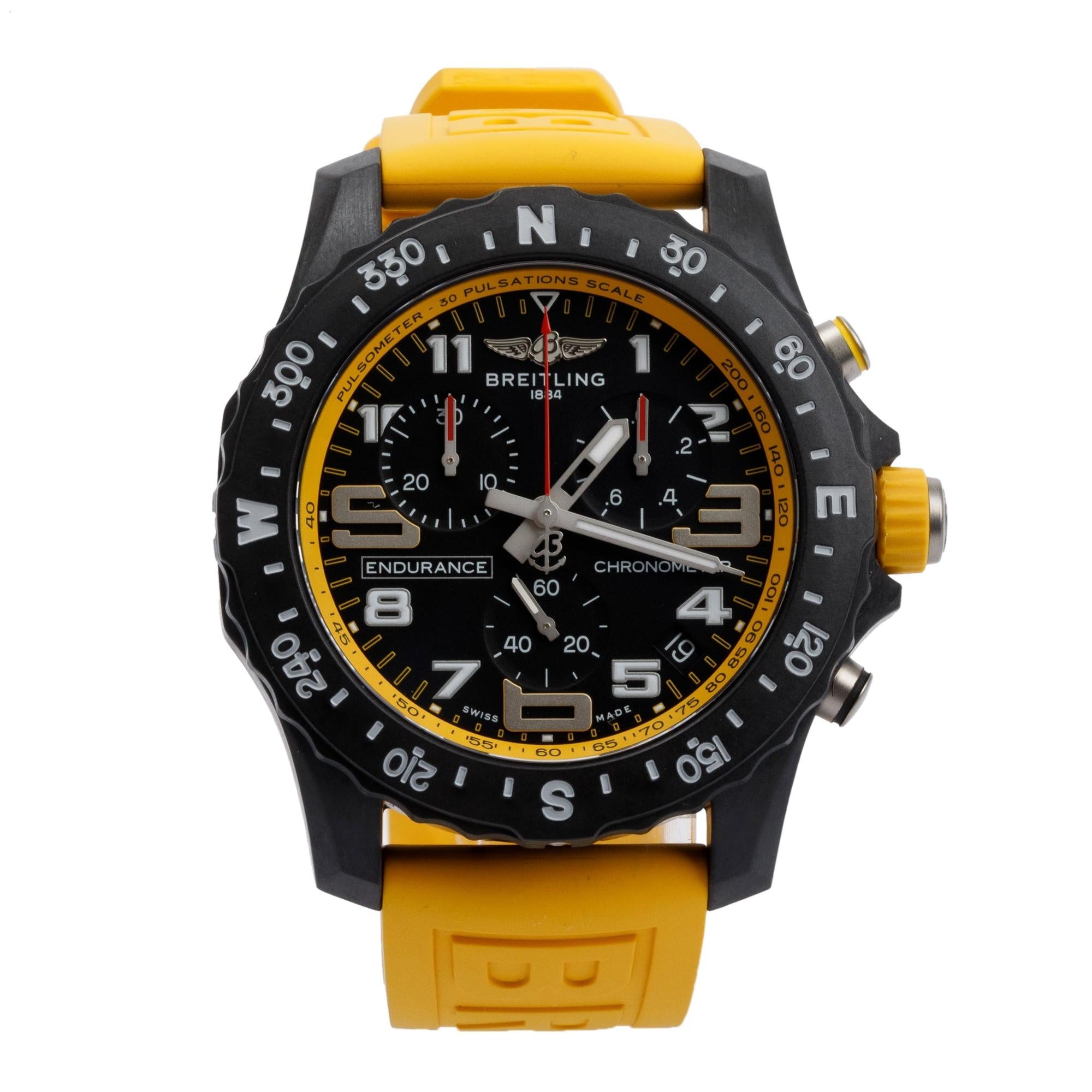 Breitling Breitlight Black Polymer Endurance Pro 44MM Watch w/ Box & Papers