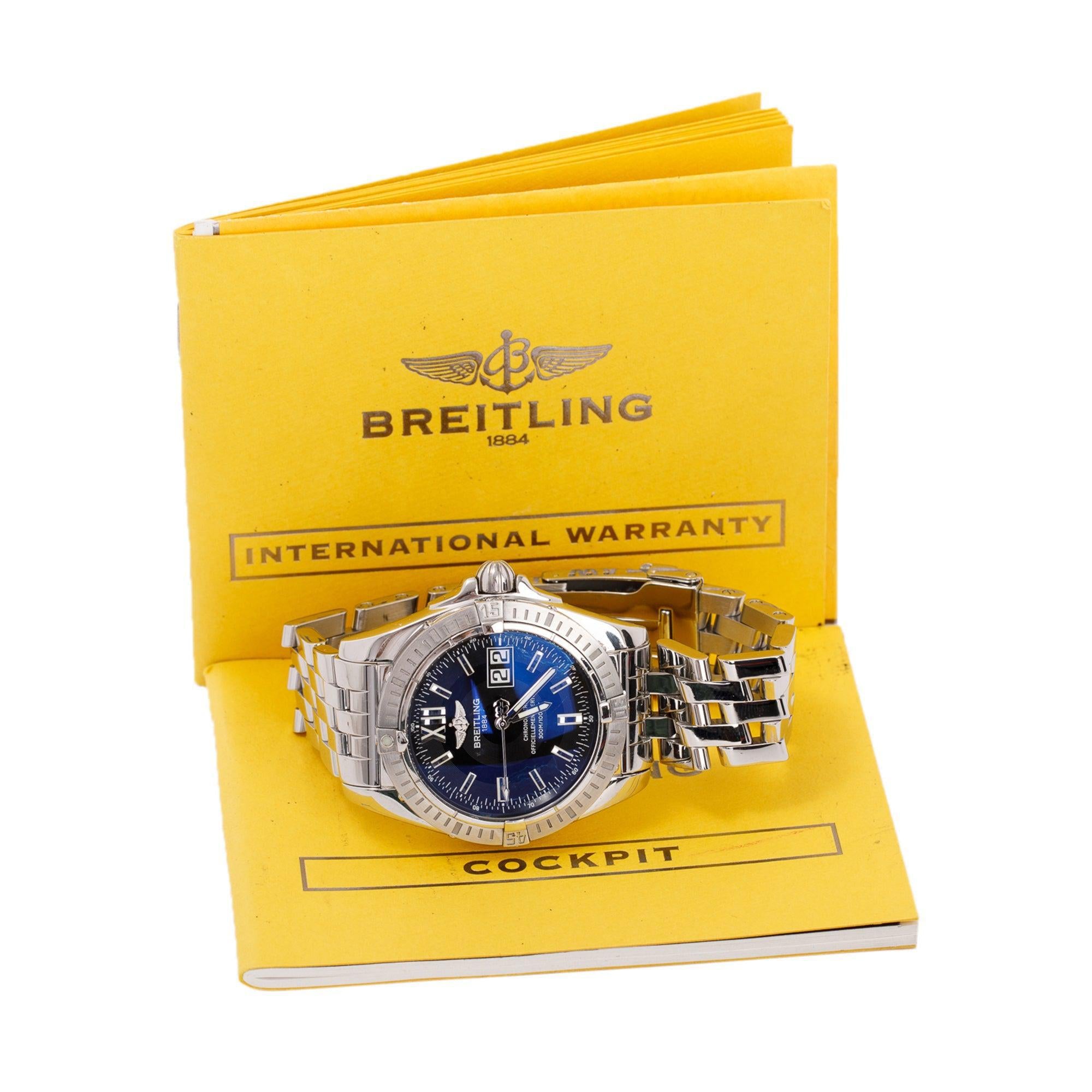 Breitling Cockpit Galactic 41MM Automatic Watch w/ Papers