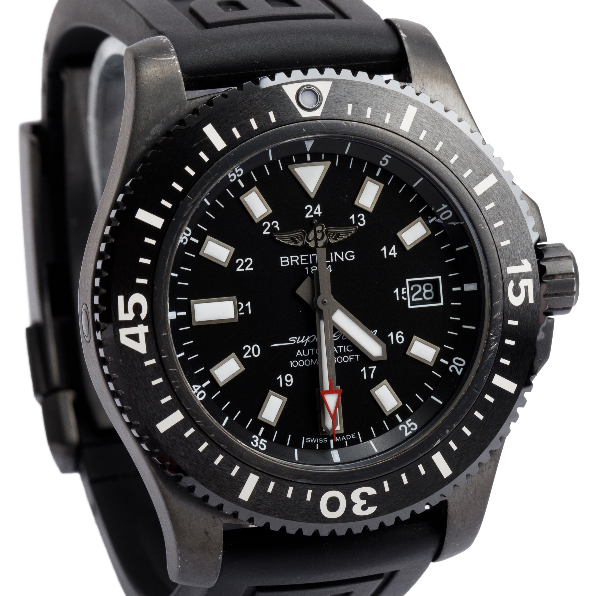 Breitling DLC-Coated Stainless Steel Superocean 44 MM Special Automatic Watch w/ Case