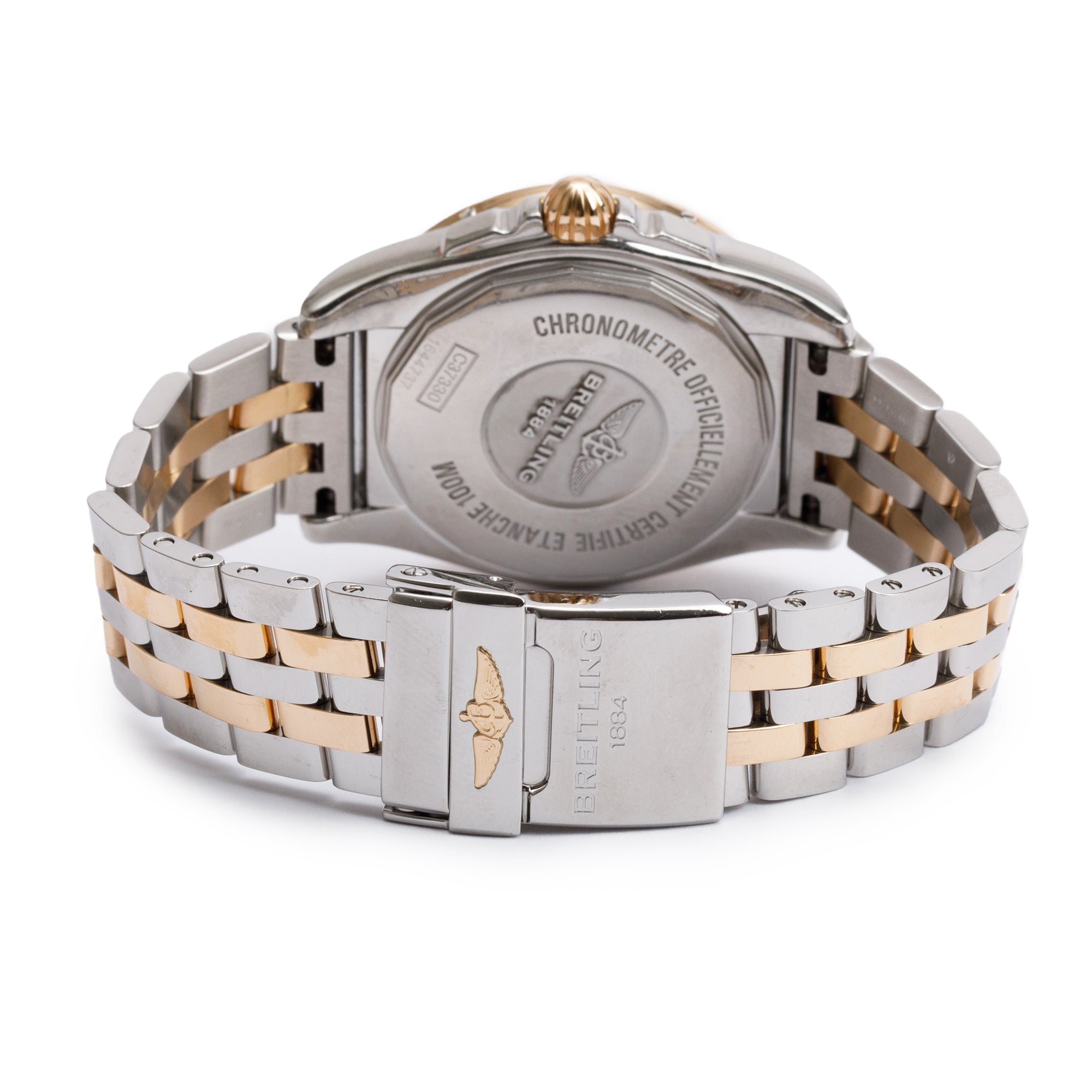 Breitling Stainless Steel & 18k Rose Gold Galactic 36 MM Automatic Watch C37330 w/ Box & Papers