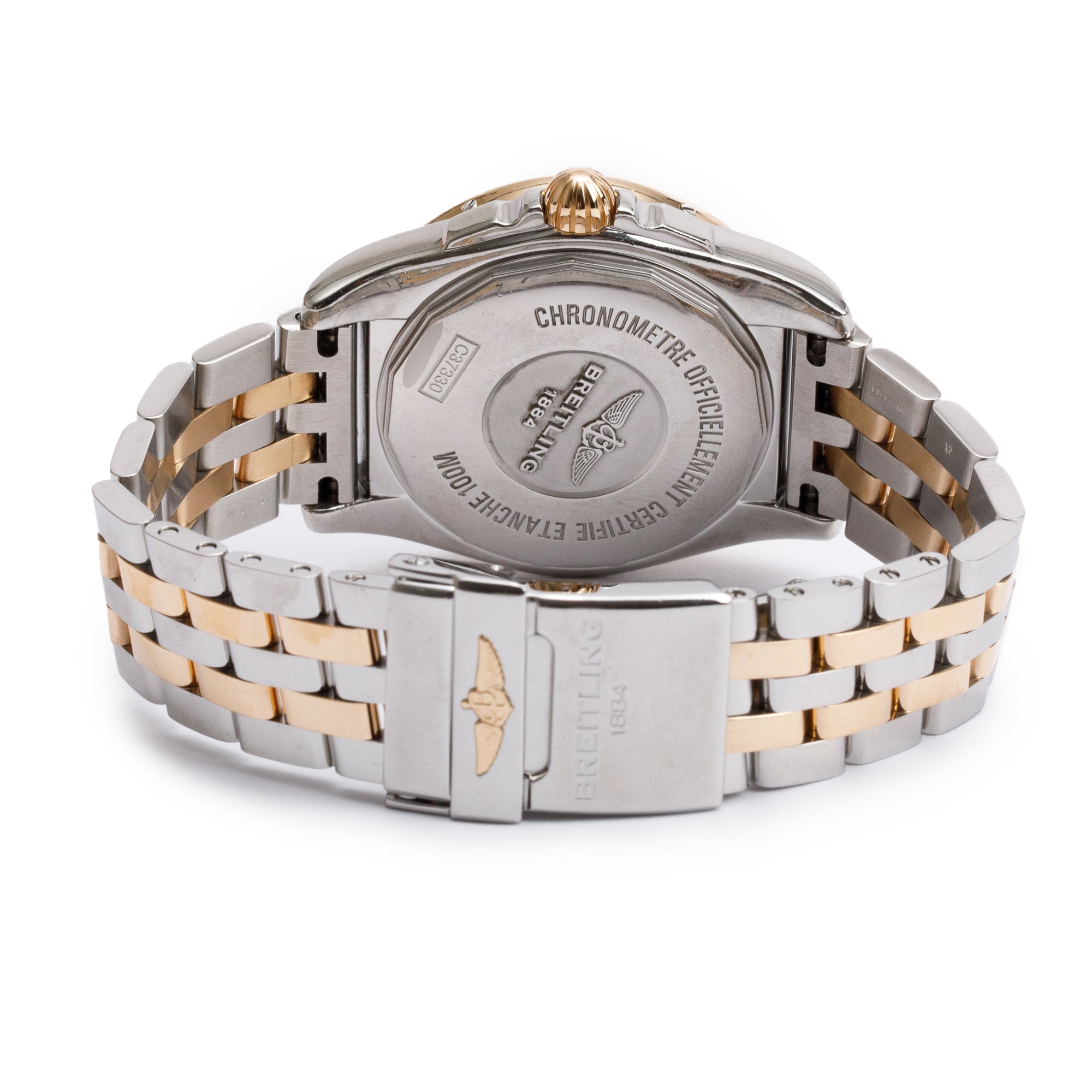 Breitling Stainless Steel & 18k Rose Gold Galactic 36 MM Automatic Watch C37330 w/ Box & Papers