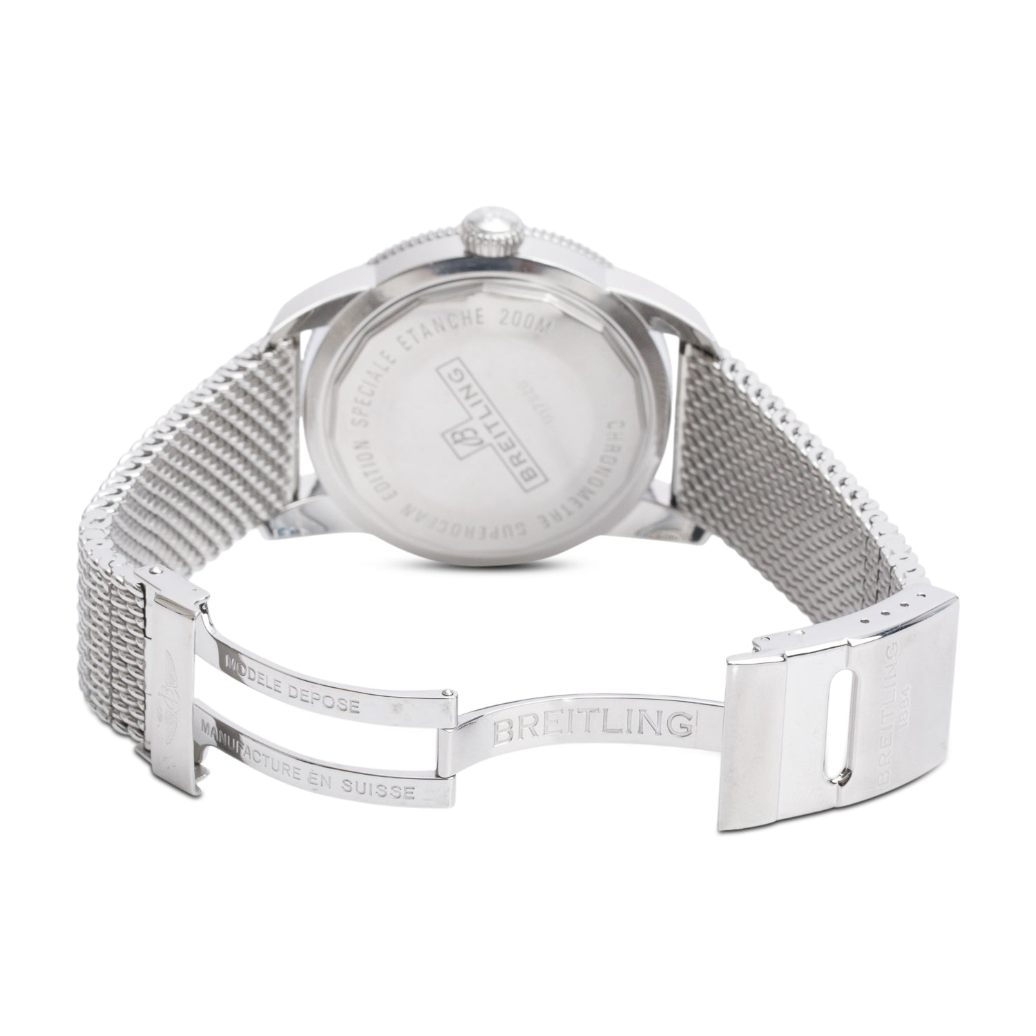 Breitling Stainless Steel & 18k Rose Gold Superocean Heritage 46 MM Automatic Watch Black Dial U17320