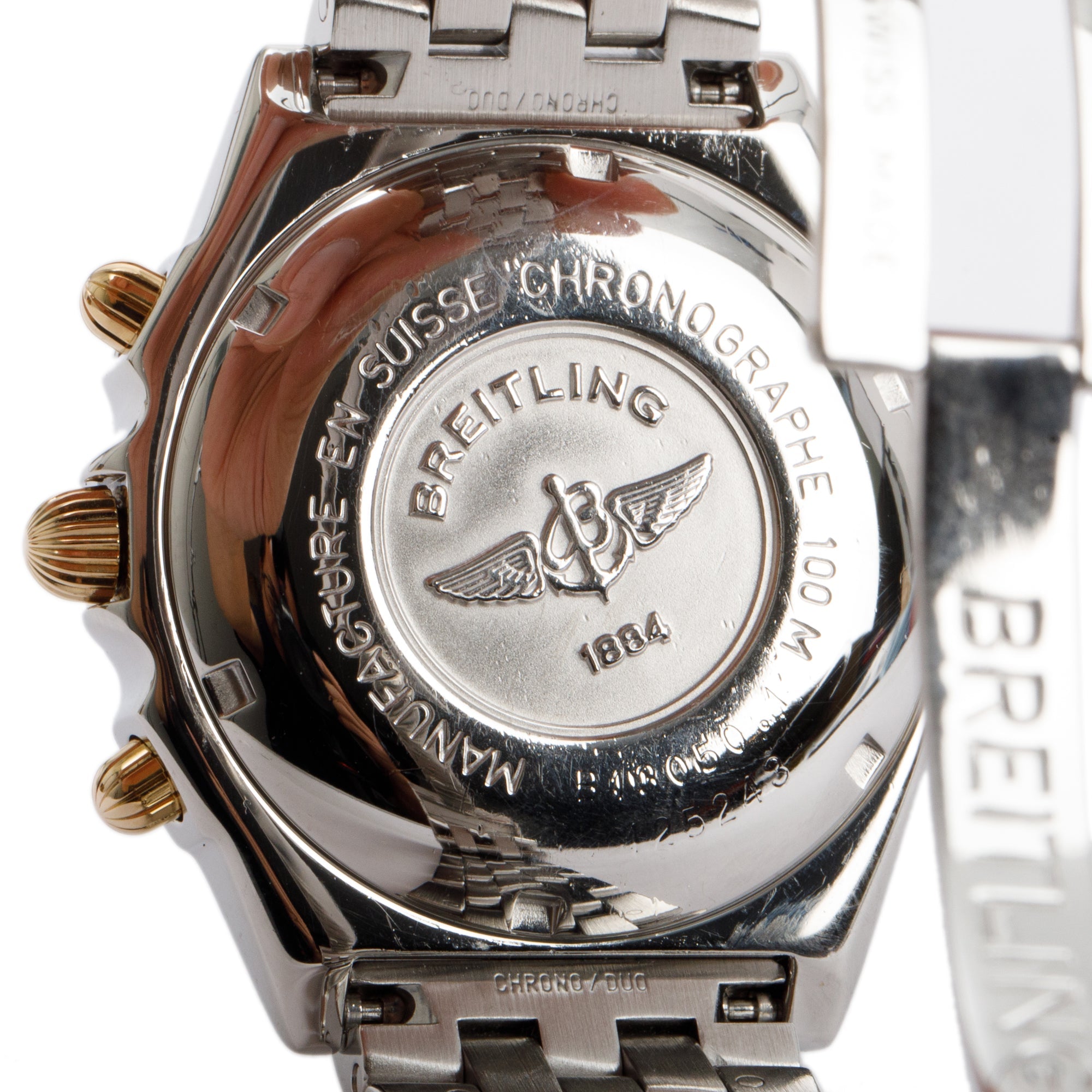 Breitling Stainless Steel & 18k Yellow Gold Chronomat 39 MM Automatic Watch w/ Box & Papers