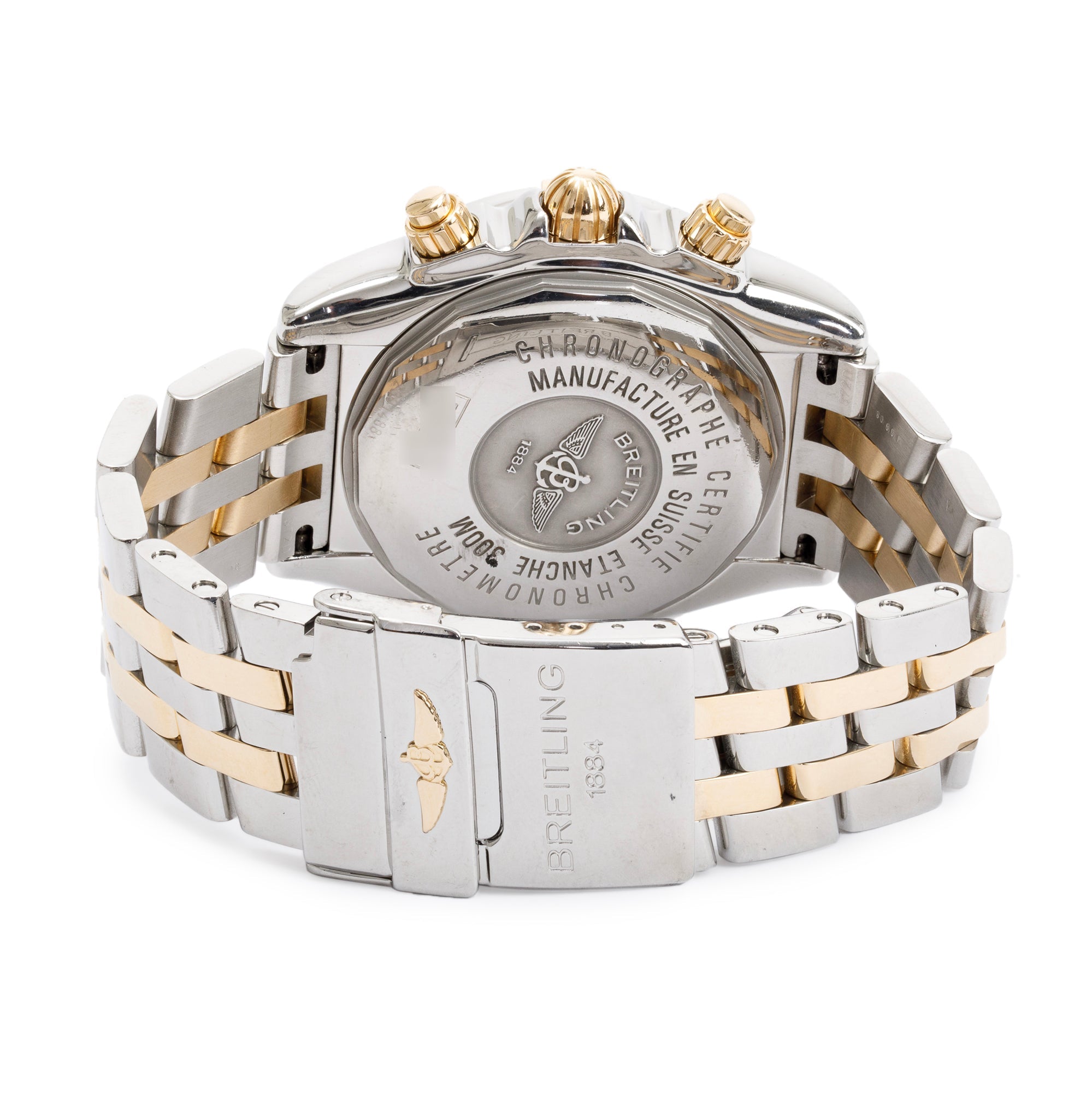 Breitling Stainless Steel & 18k Yellow Gold Chronomat Evolution 44 mm Chronograph Automatic Watch w/ Box & Papers