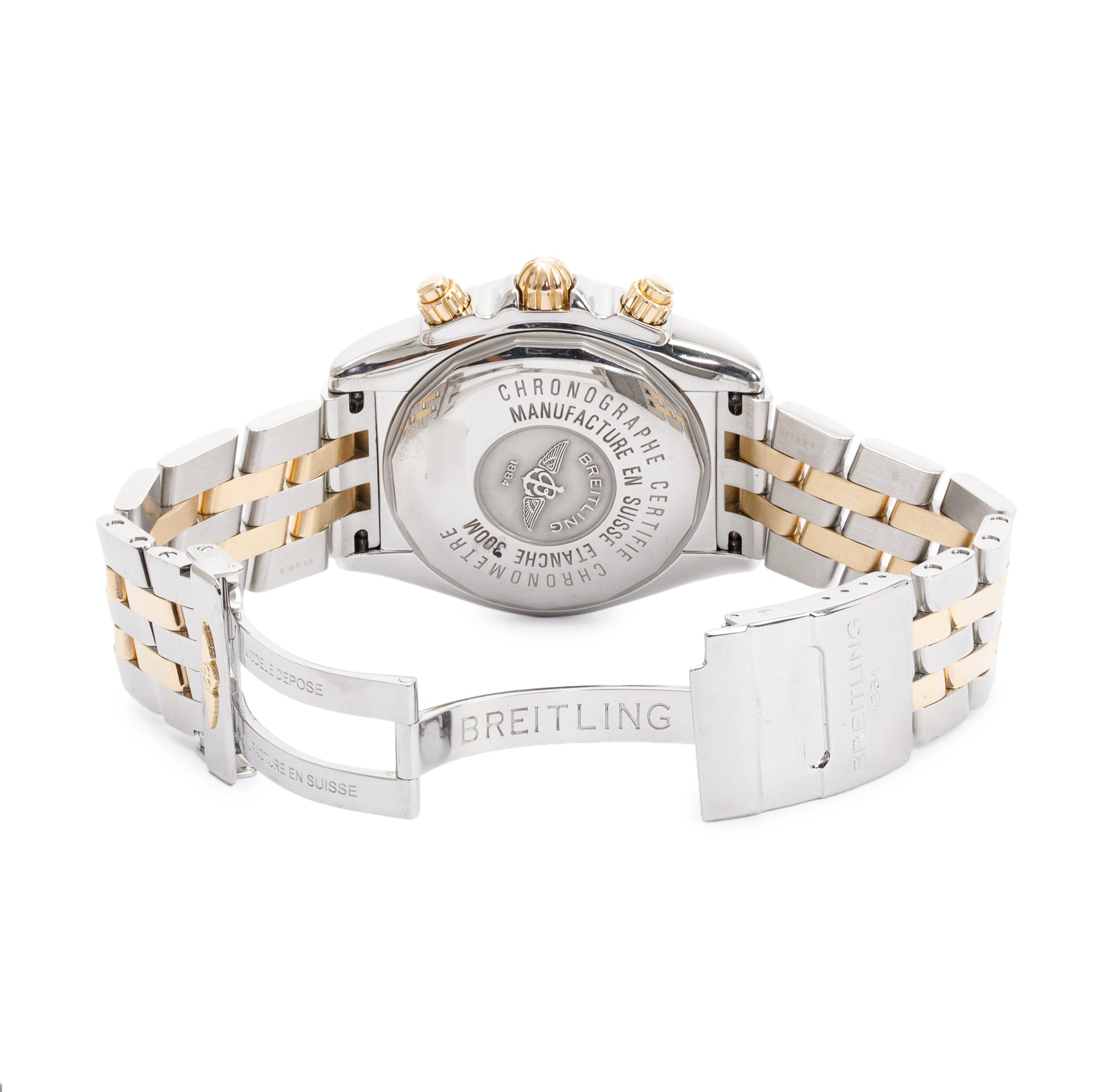 Breitling Stainless Steel & 18k Yellow Gold Chronomat Evolution 44 mm Chronograph Automatic Watch w/ Box & Papers