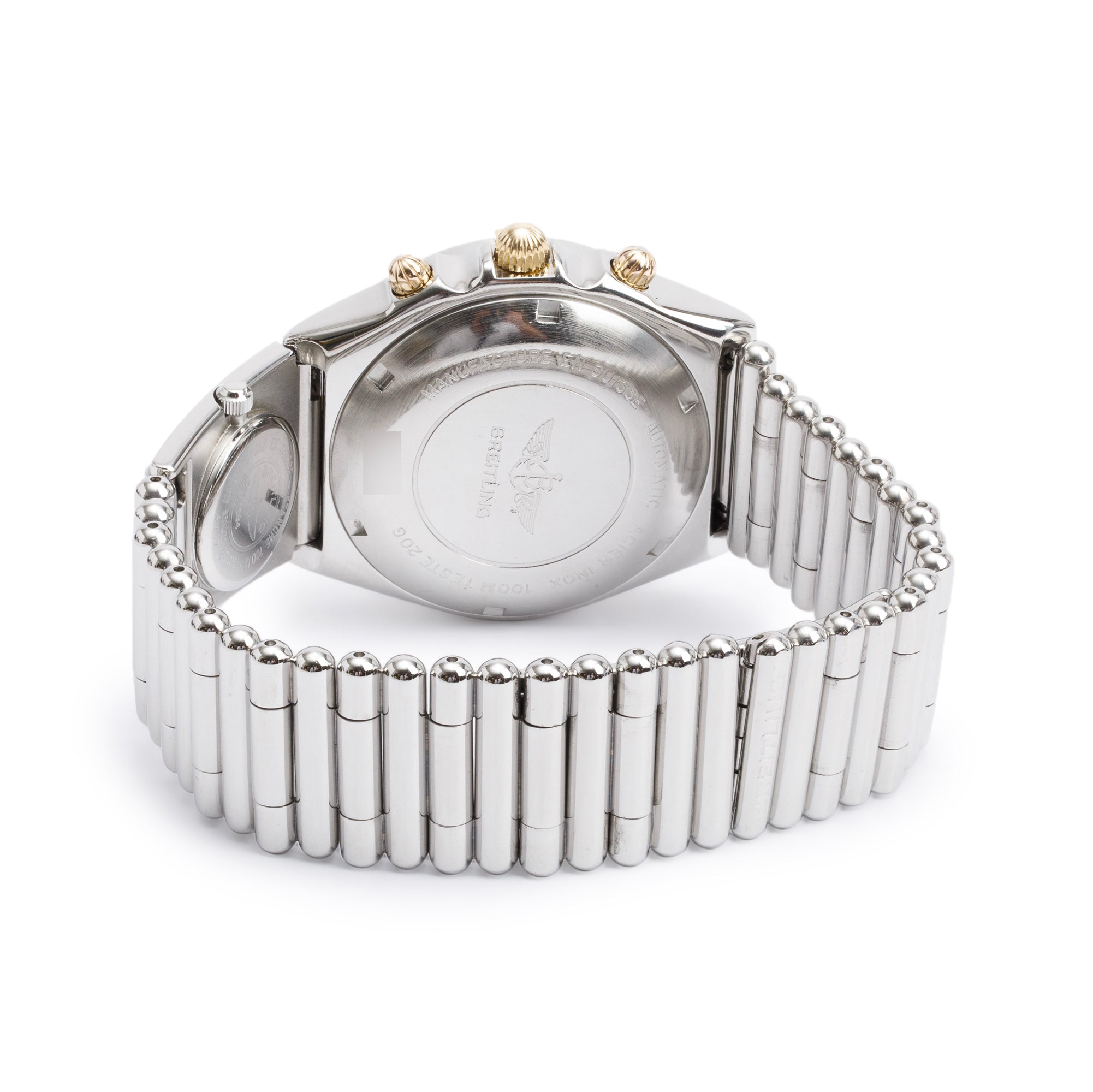 Breitling Stainless Steel & 18k Yellow Gold Chronomat UTC 39 MM Chronograph Automatic Watch w/ Box & Papers