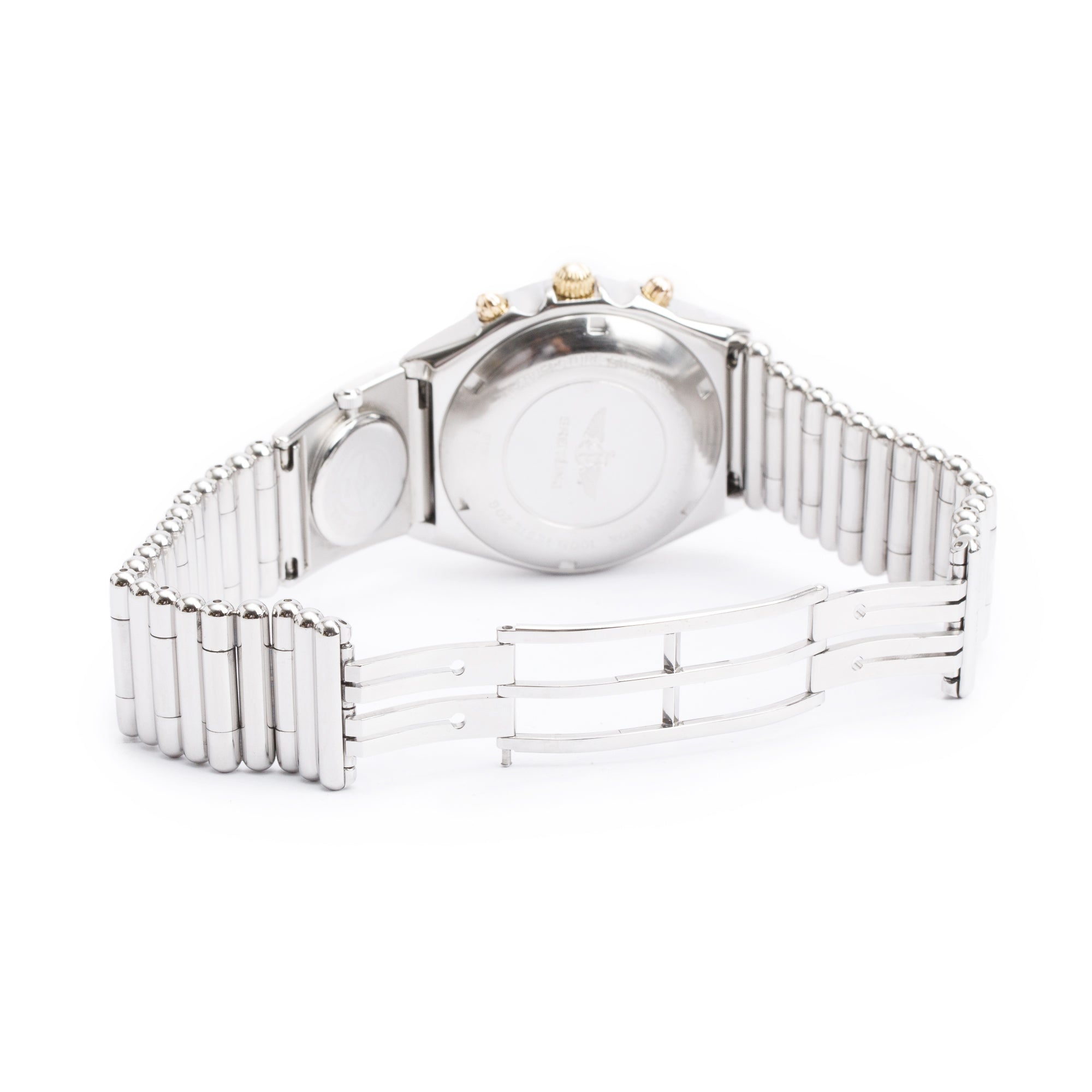 Breitling Stainless Steel & 18k Yellow Gold Chronomat UTC 39 MM Chronograph Automatic Watch w/ Box & Papers