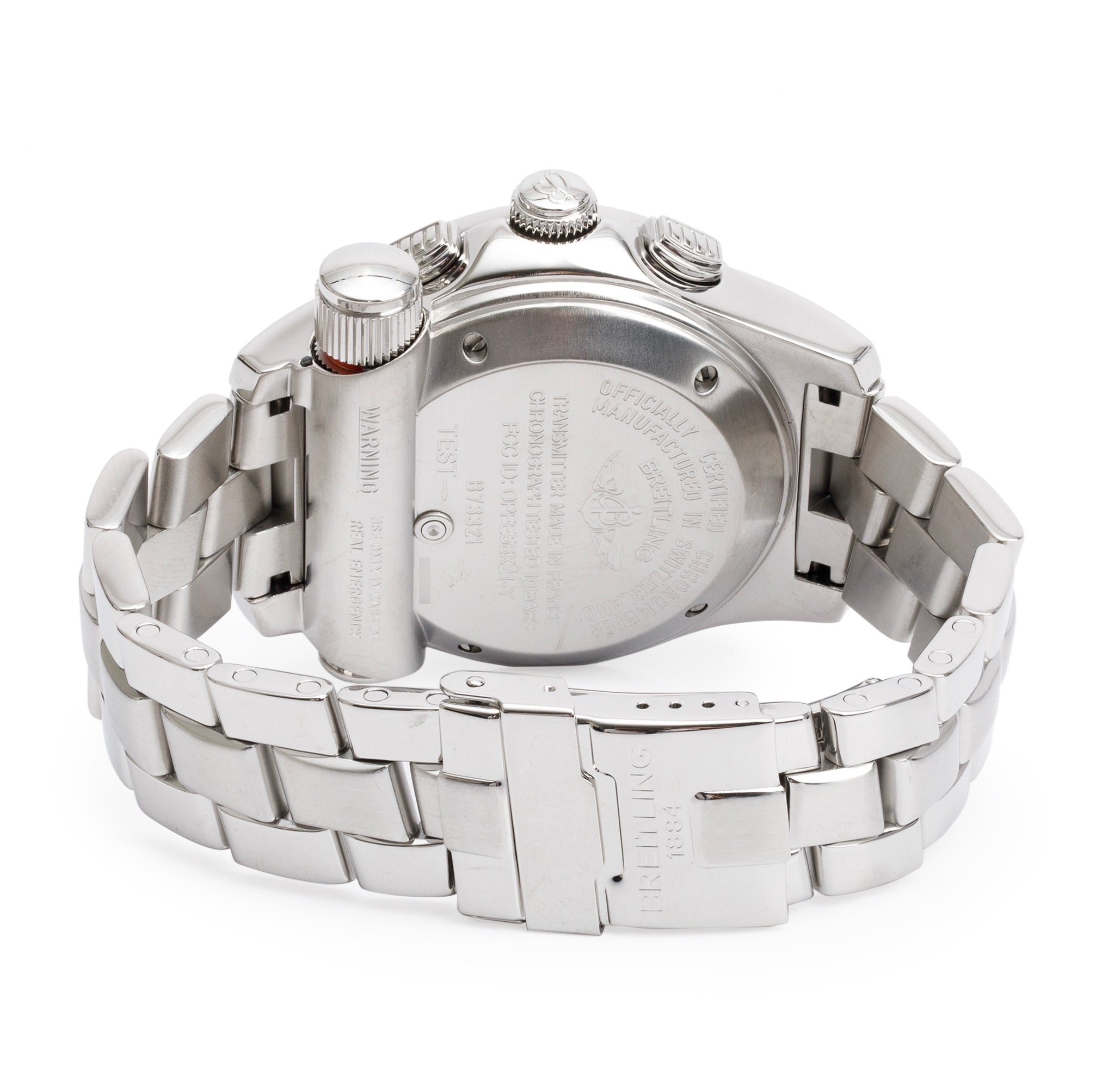 Breitling Stainless Steel & 18k Yellow Gold Emergency Mission 45 MM Chronograph Quartz Watch B73321 w/ Papers