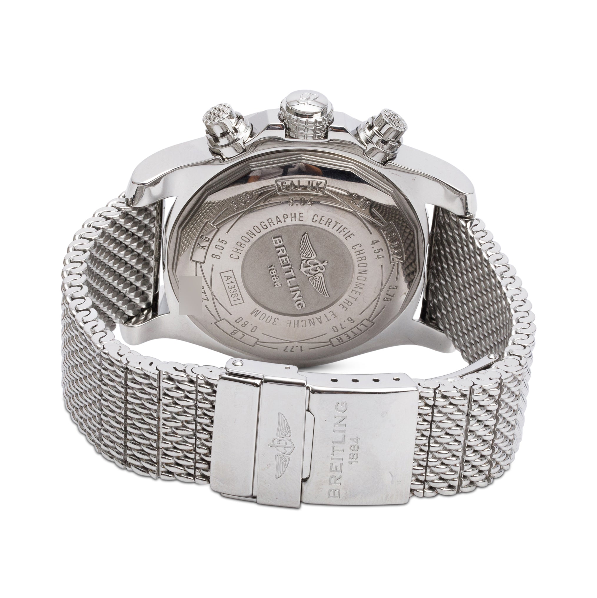 Breitling Stainless Steel Avenger II 43 MM Automatic Chronograph Watch Blue Dial A13381 w/ Box & Papers