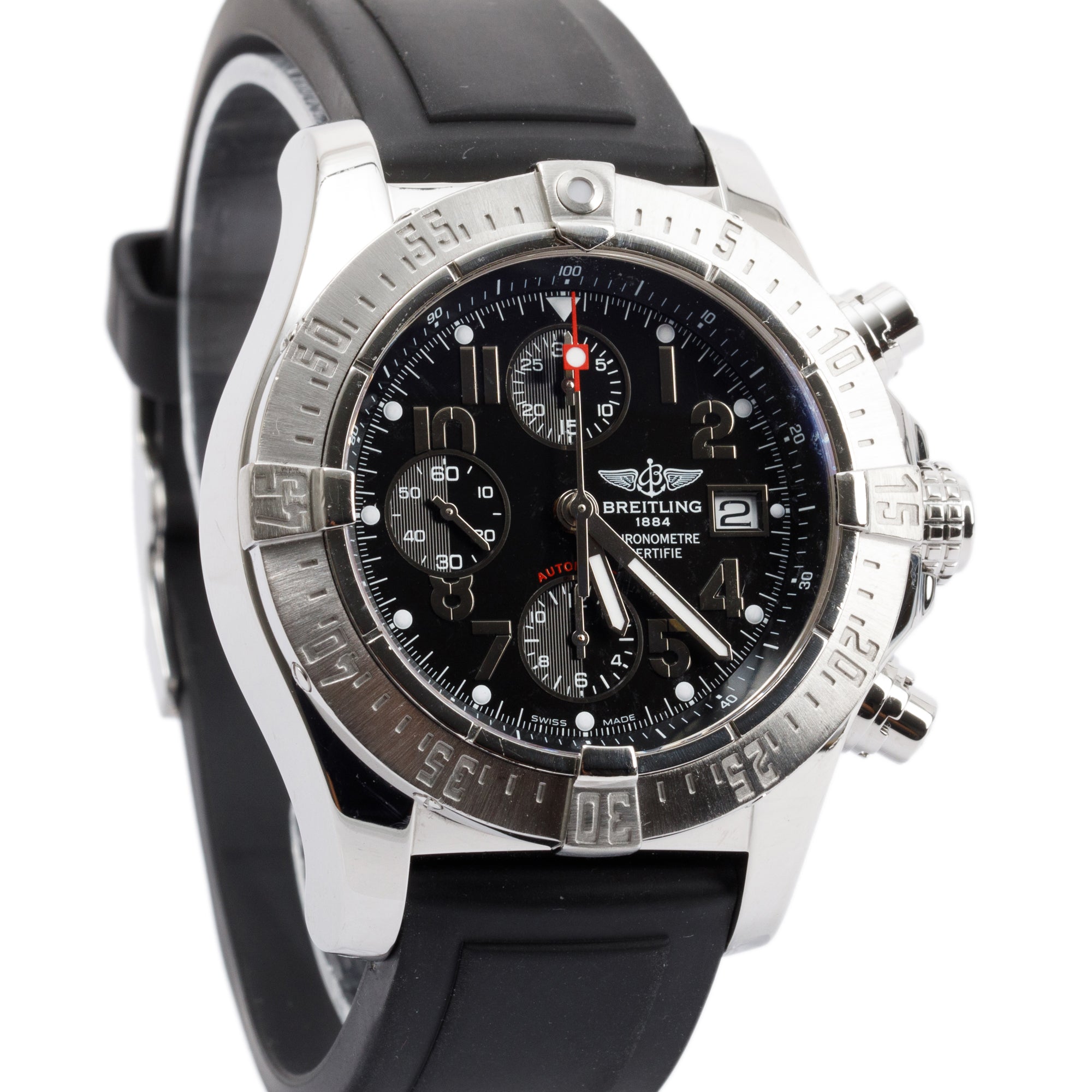 Breitling Stainless Steel Avenger Skyland Automatic Chronograph 45 MM Watch w/ Box & Papers