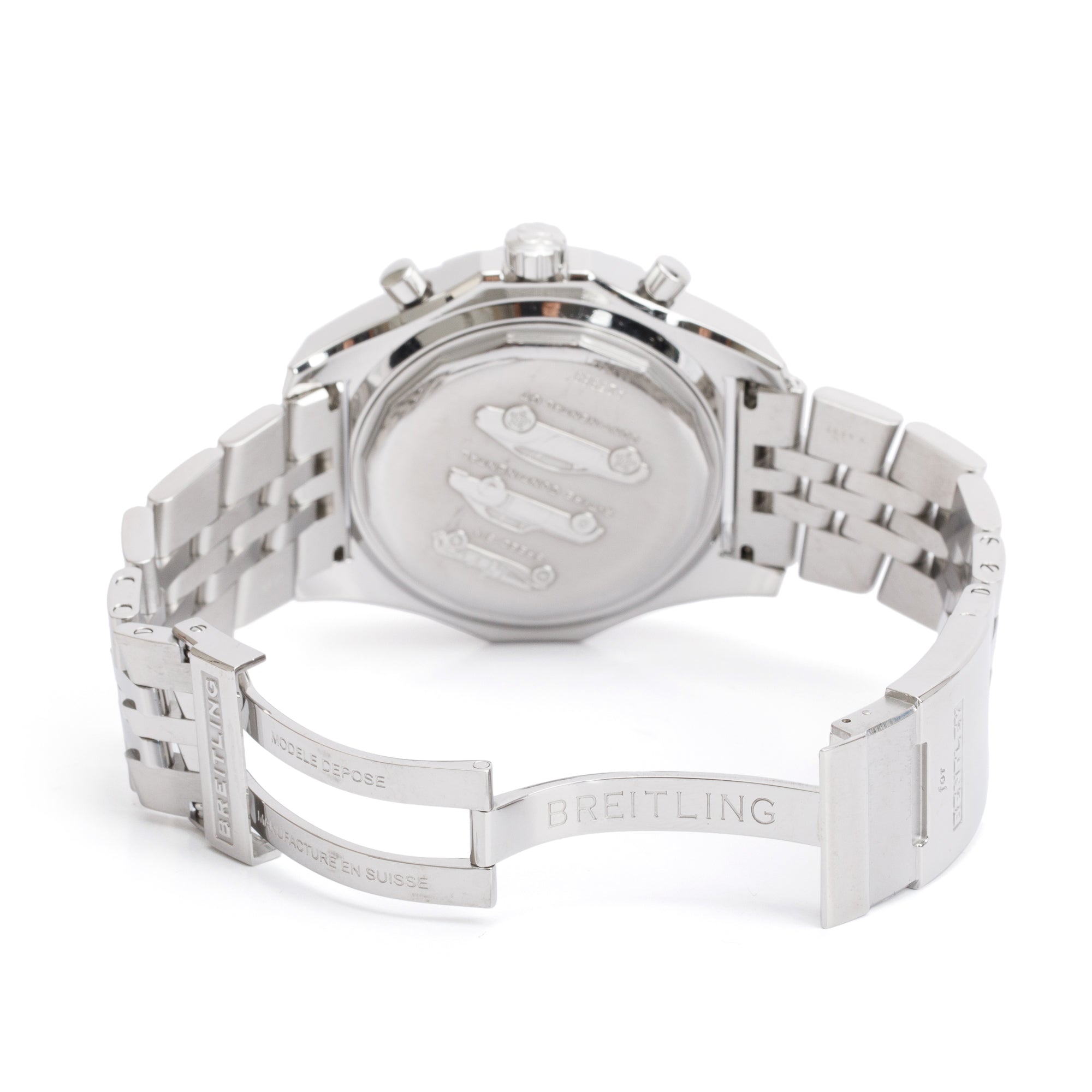 Breitling Stainless Steel Bentley Motors T 48 MM Automatic Chronograph White Dial Watch A25363