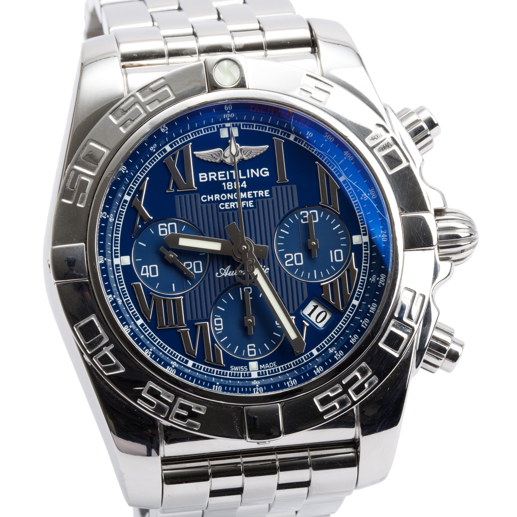 Breitling Stainless Steel Chronomat 44 MM Automatic Chronograph Watch