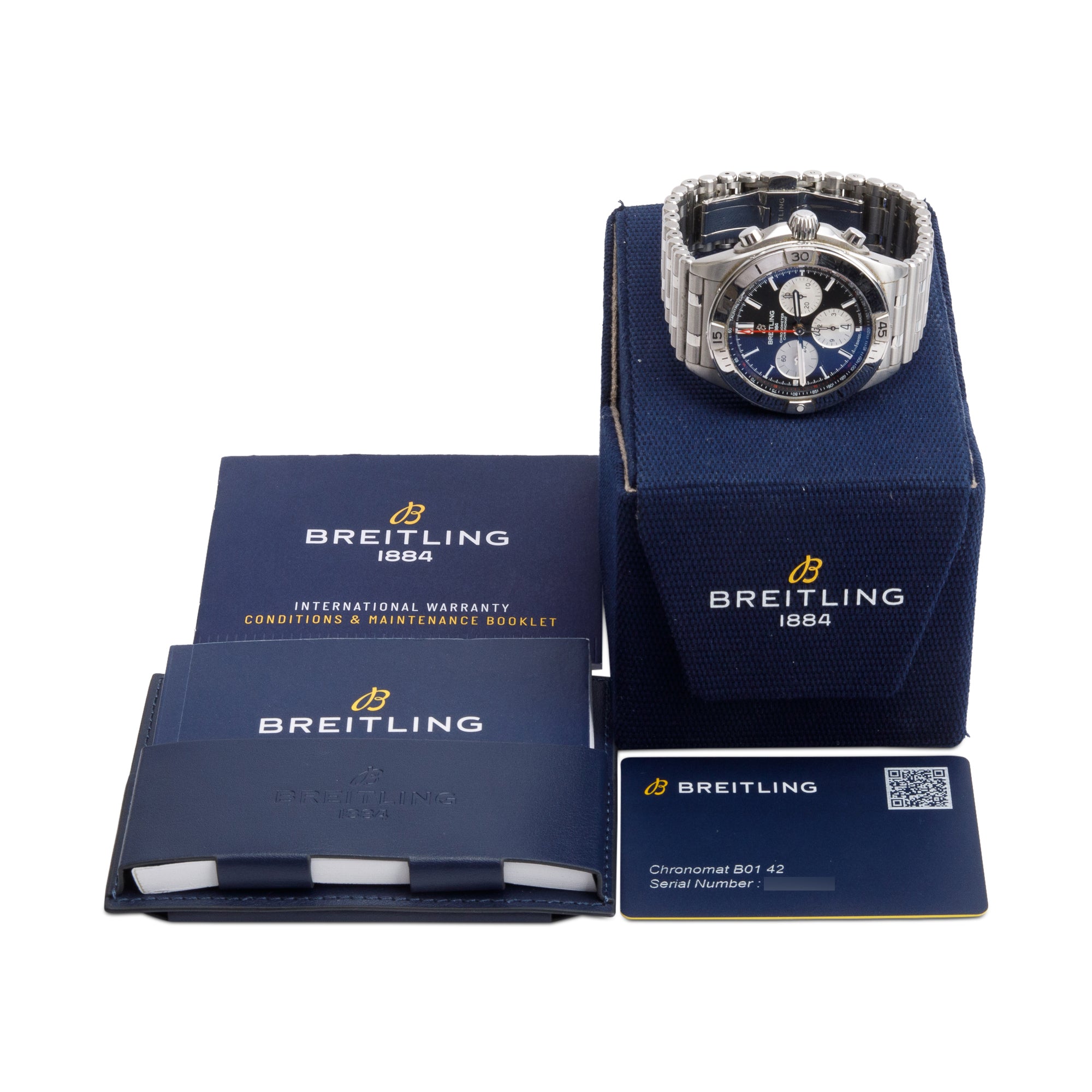 Breitling Stainless Steel Chronomat B01 42 MM Automatic Chronograph Watch Black Dial AB0134 w/ Box & Papers