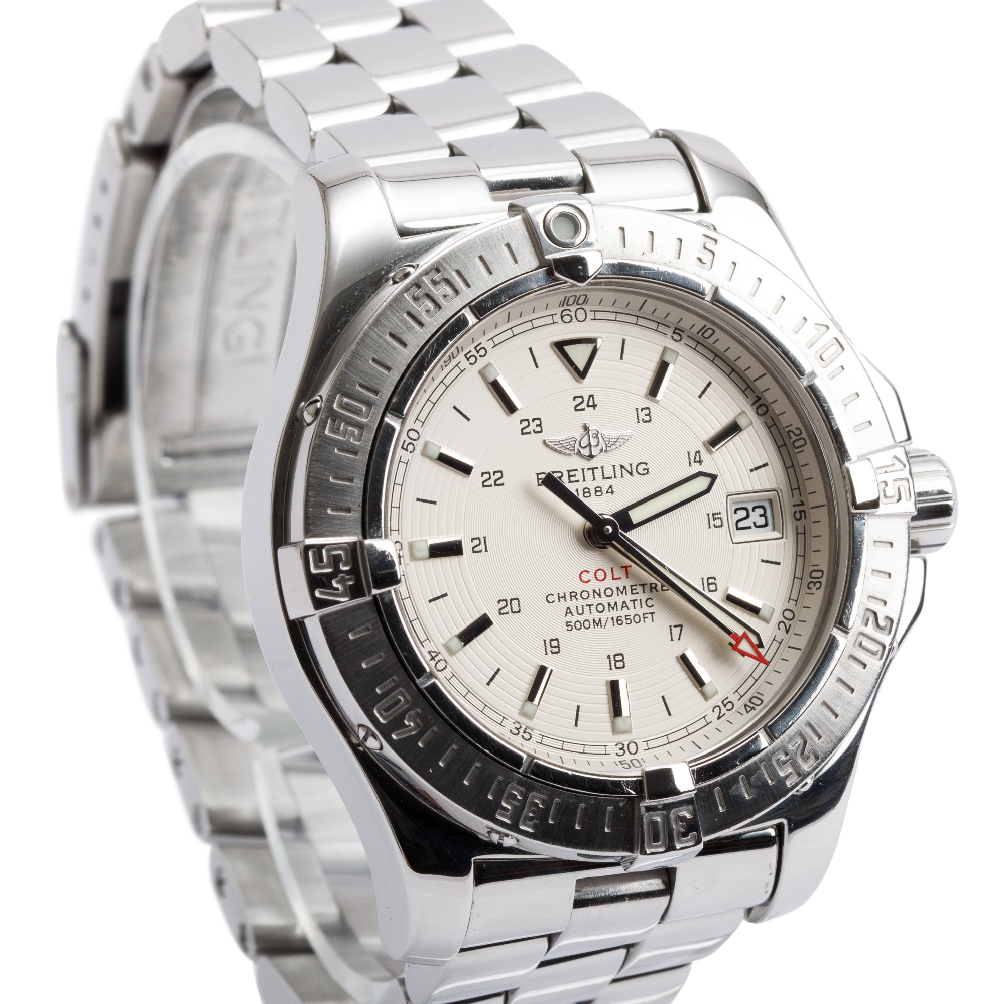 Breitling Stainless Steel Colt 41 MM Automatic Watch A17380 w/ Box & Papers