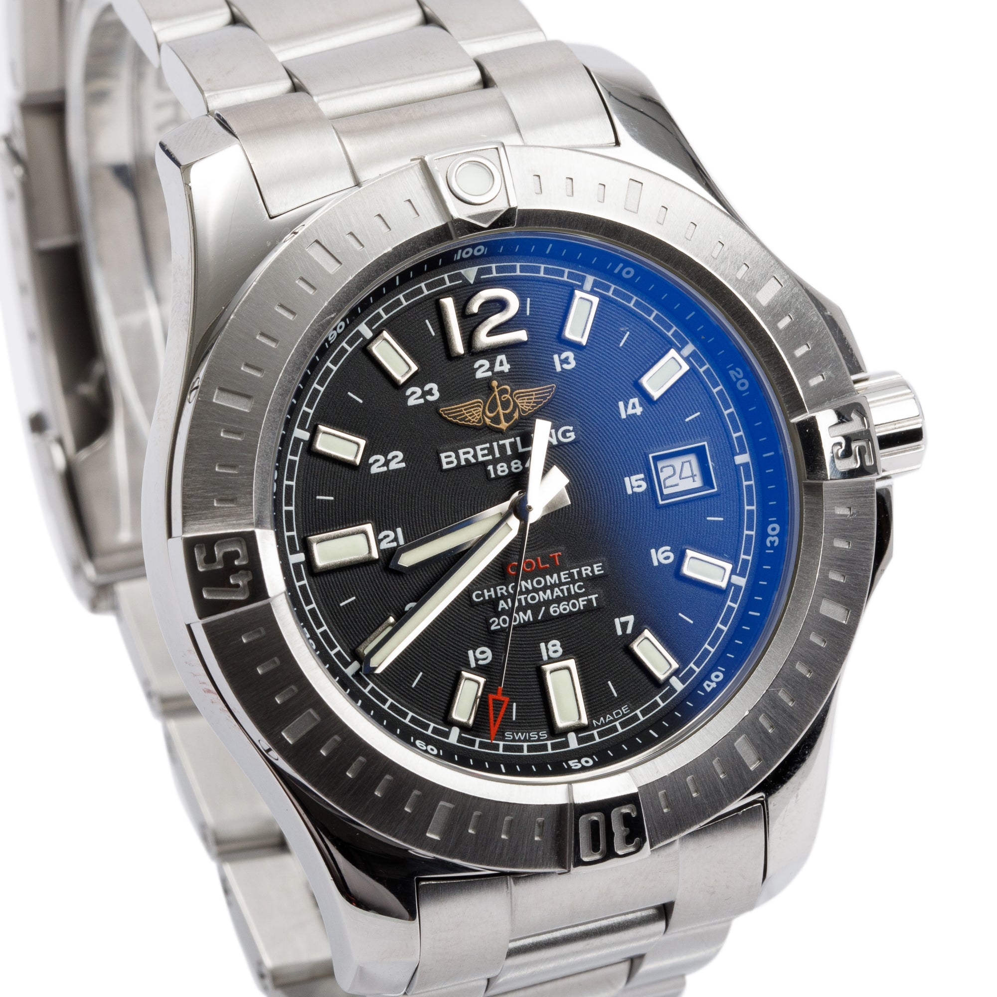 Breitling Stainless Steel Colt 44 MM Automatic Watch A17388 w/ Box & Papers