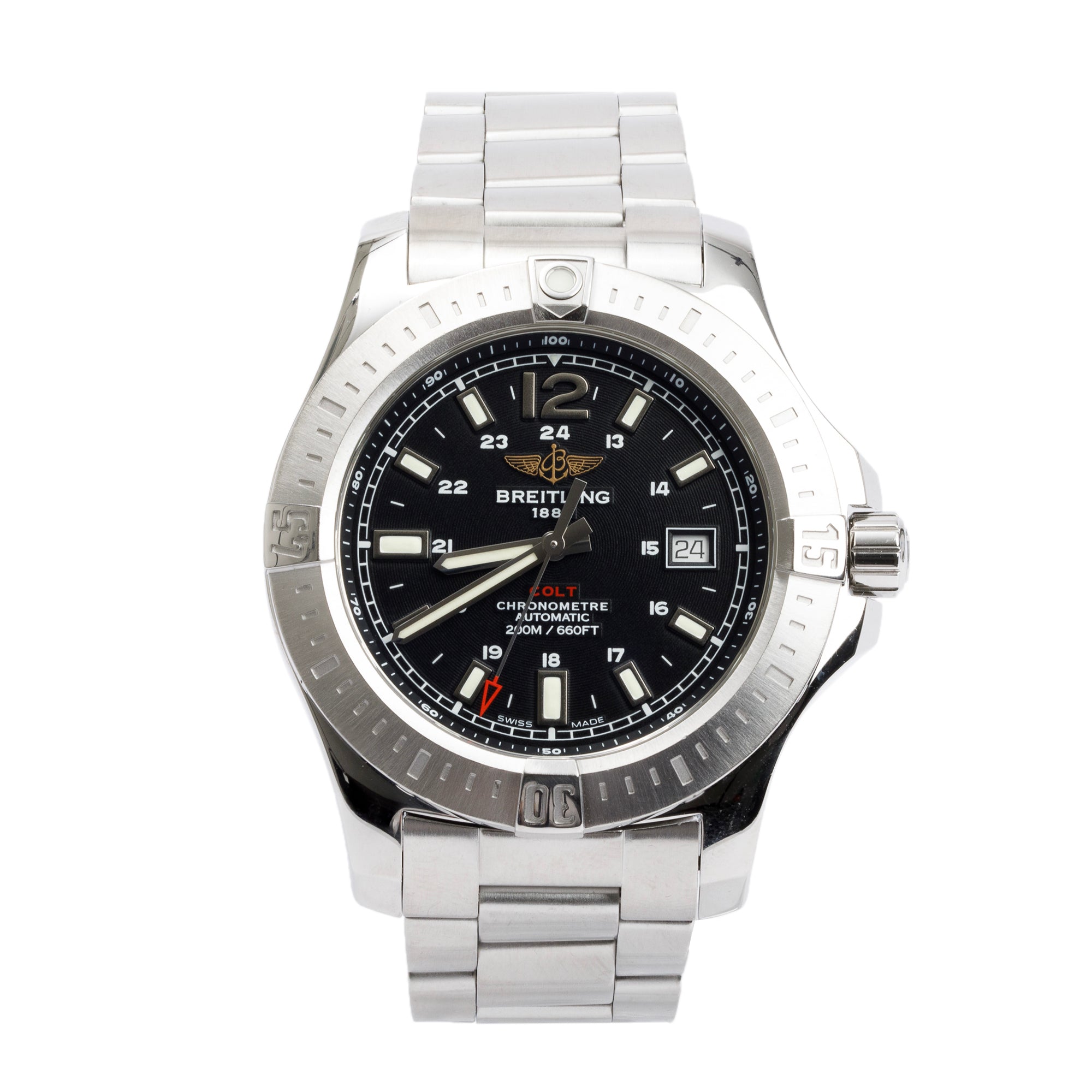 Breitling Stainless Steel Colt 44 MM Automatic Watch A17388 w/ Box & Papers