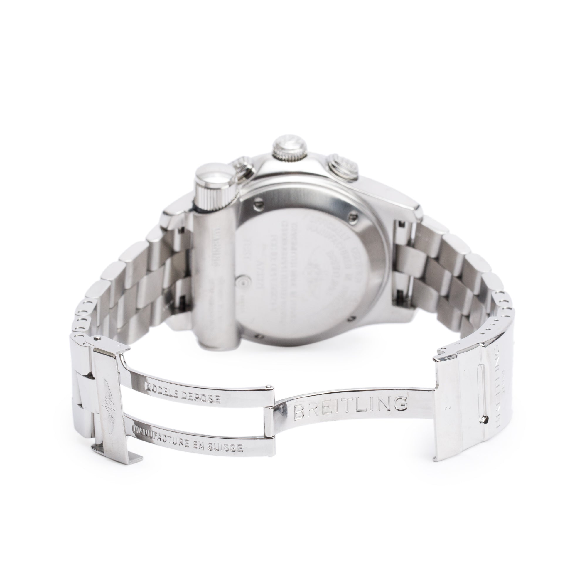 Breitling Stainless Steel Emergency Mission 43 MM Chronograph Quartz Watch A73321 w/ Box & Papers