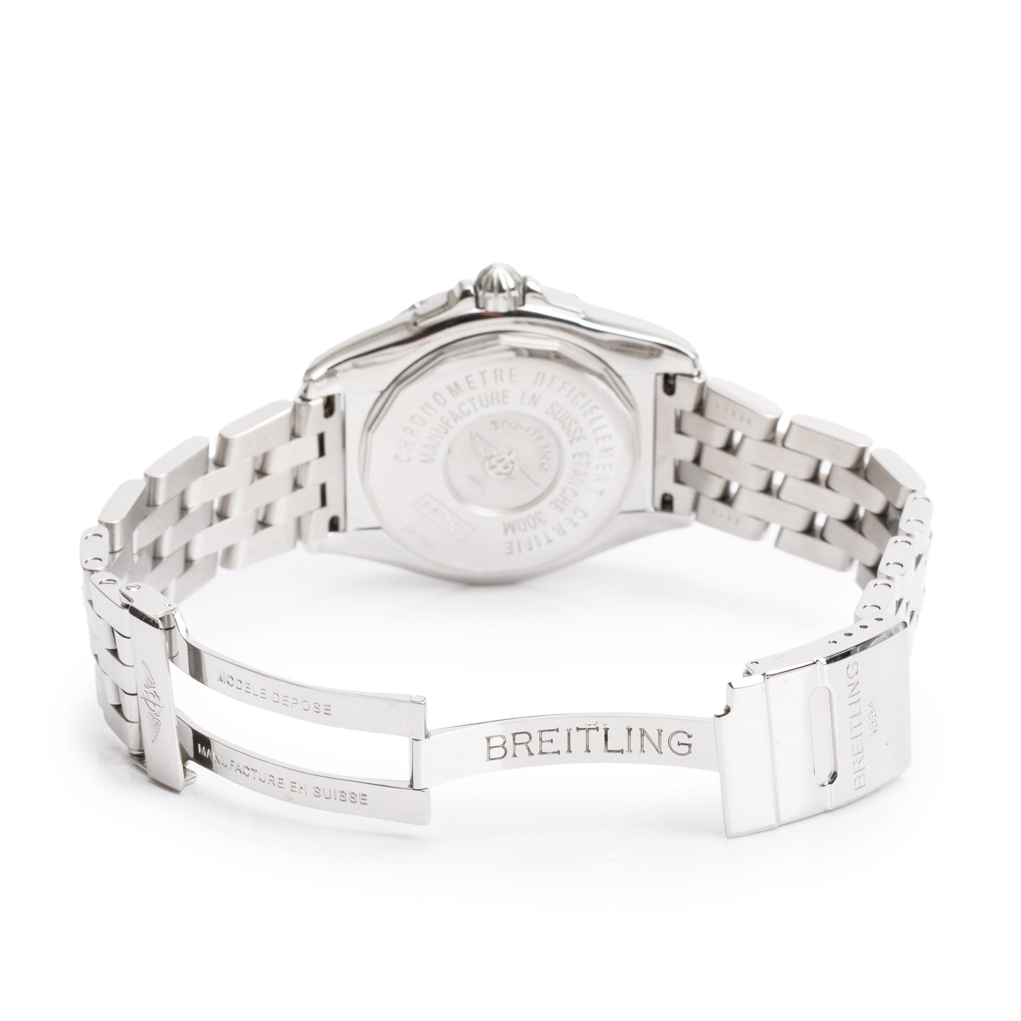 Breitling Stainless Steel Galactic Cockpit 41 MM Automatic Watch Black Dial A49350 w/ Box, Papers & Extra Strap