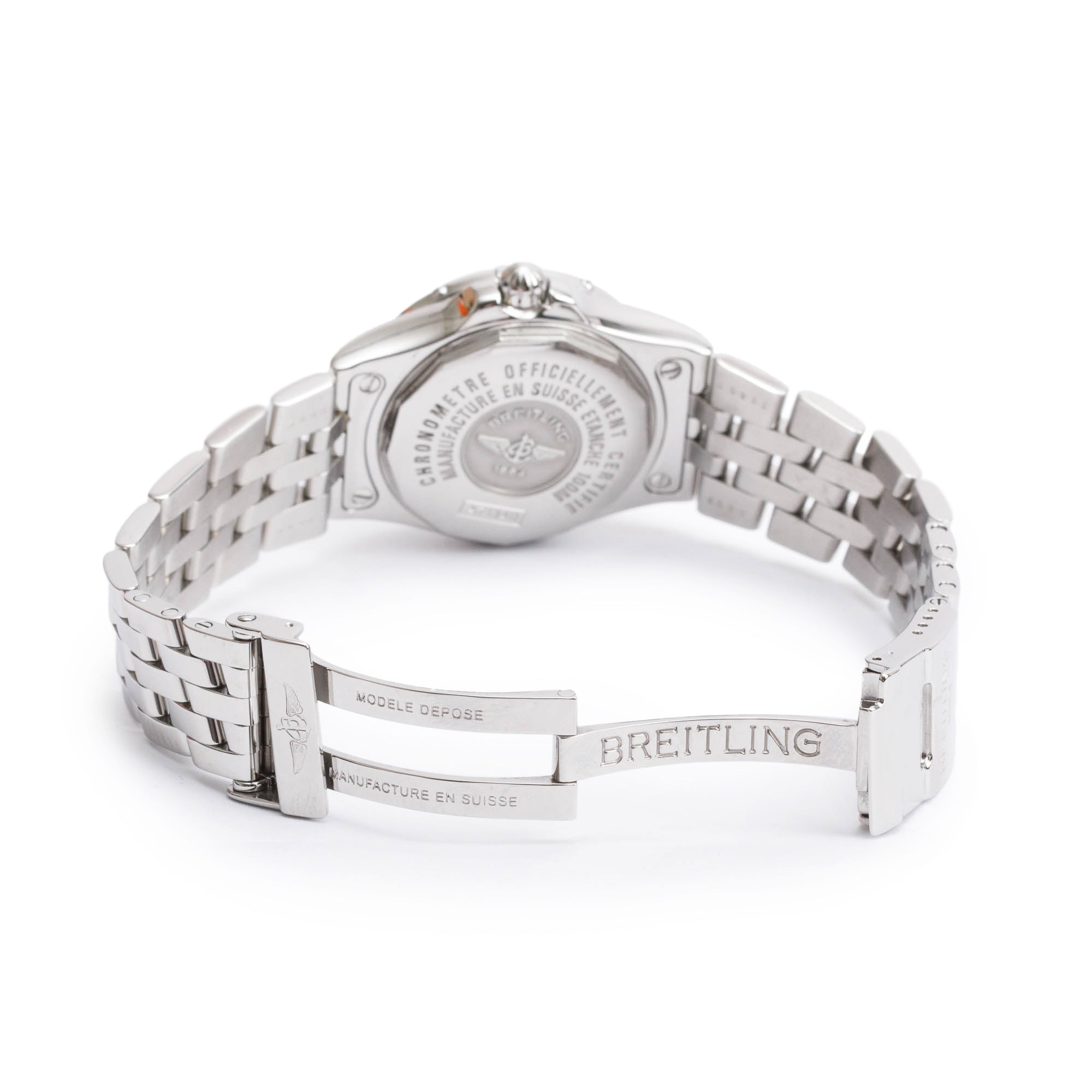 Breitling Stainless Steel Mother of Pearl Diamond Dial Starliner 30 MM Watch A71340