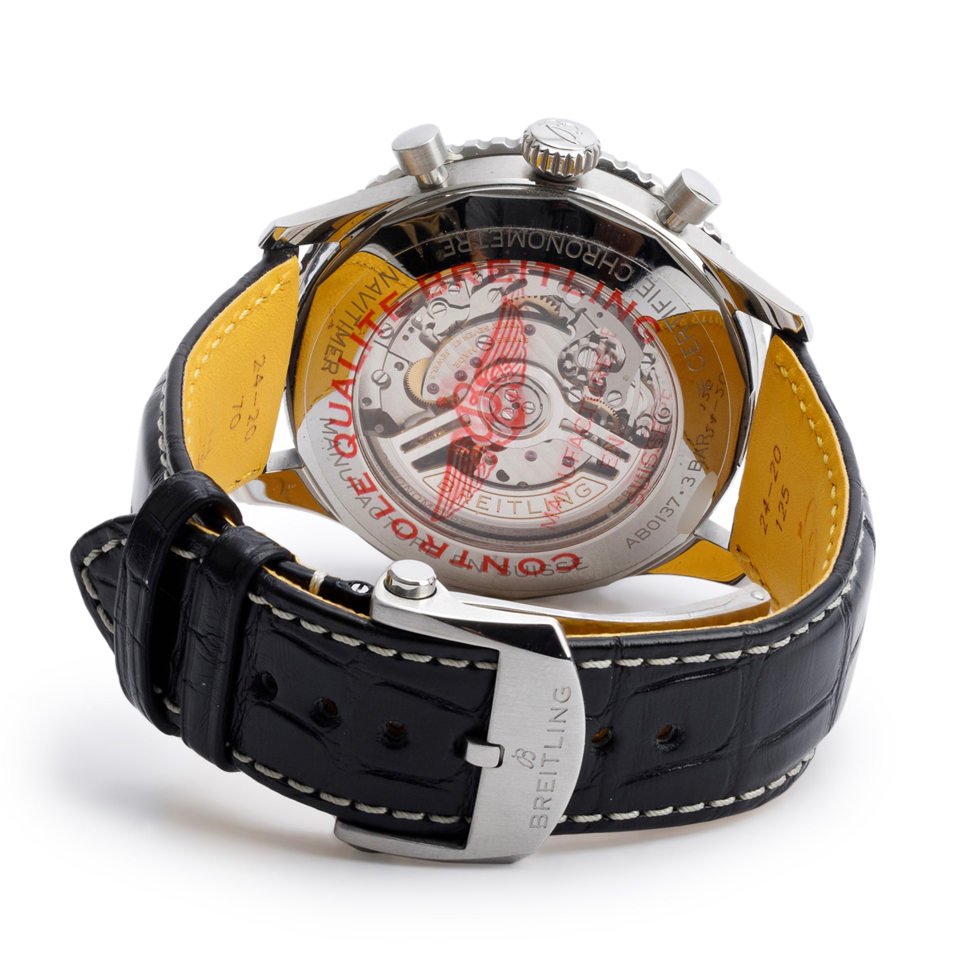 Breitling Stainless Steel Navitimer B01 46 MM Automatic Chronograph Watch Green Dial AB0137 w/ Box & Papers