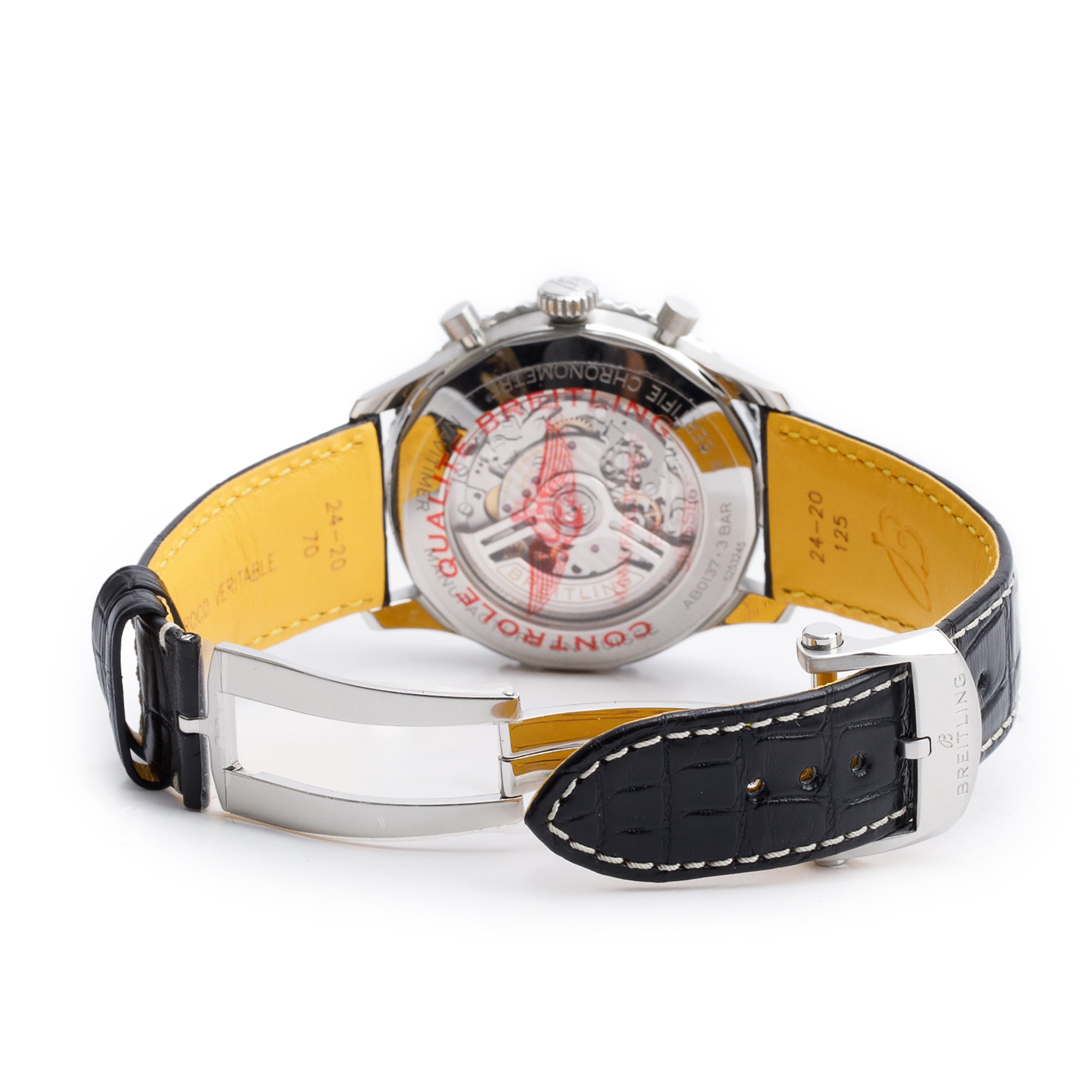 Breitling Stainless Steel Navitimer B01 46 MM Automatic Chronograph Watch Green Dial AB0137 w/ Box & Papers