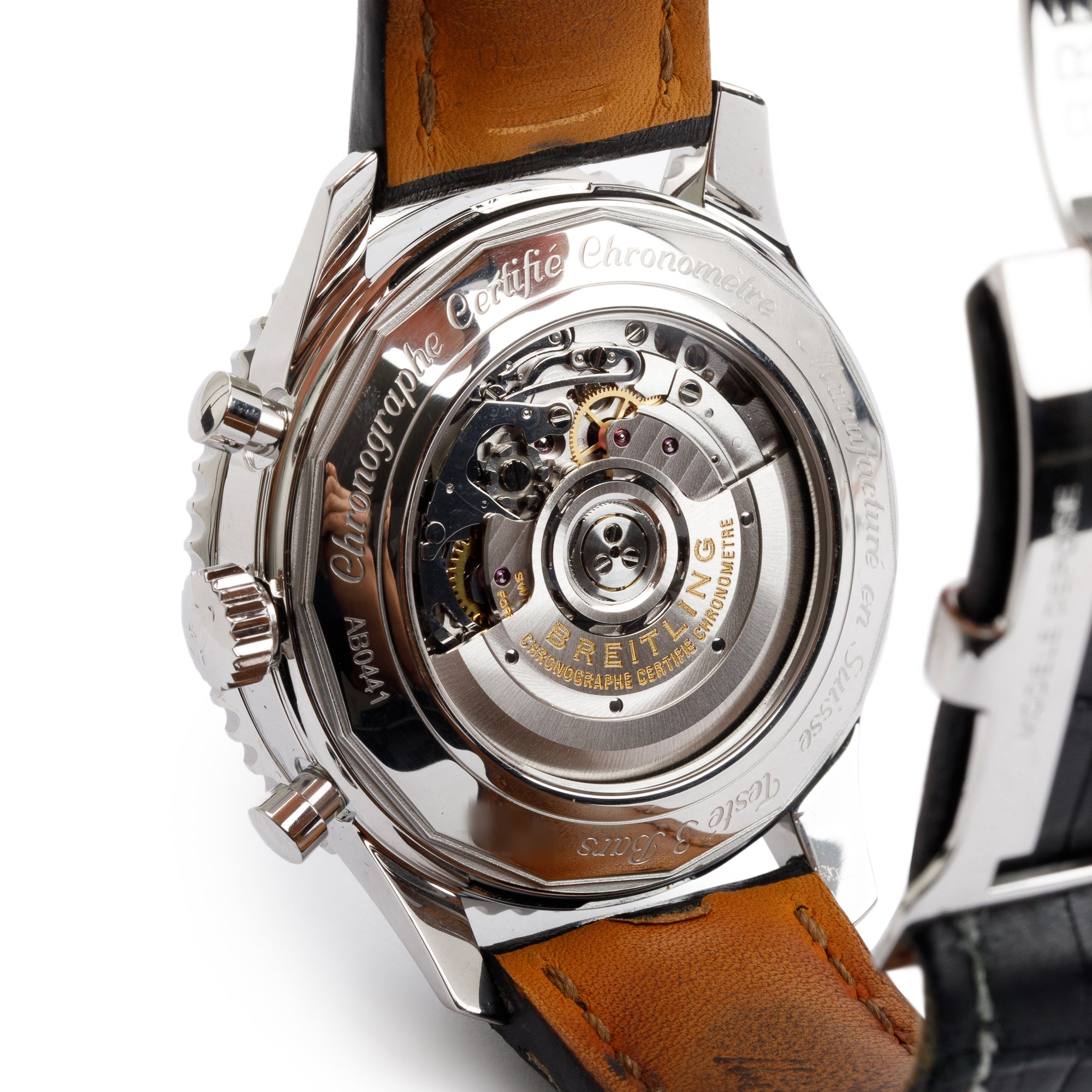 Breitling Stainless Steel Navitimer GMT 48 MM Automatic Chronograph Watch w/ Box & Papers