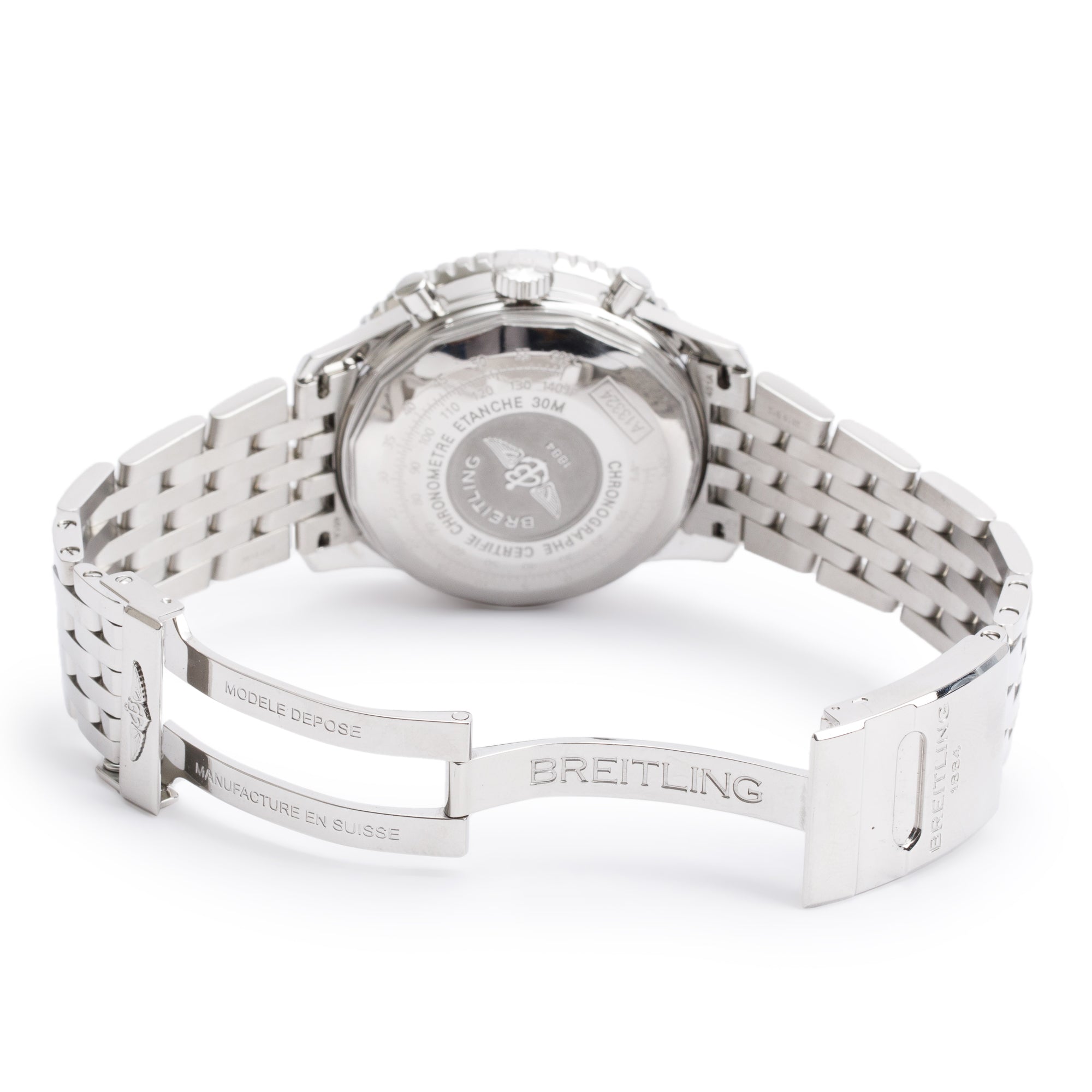 Breitling Stainless Steel Navitimer Heritage 41 MM Chronograph Automatic Watch A13324 w/ Case, Extra Strap & Papers