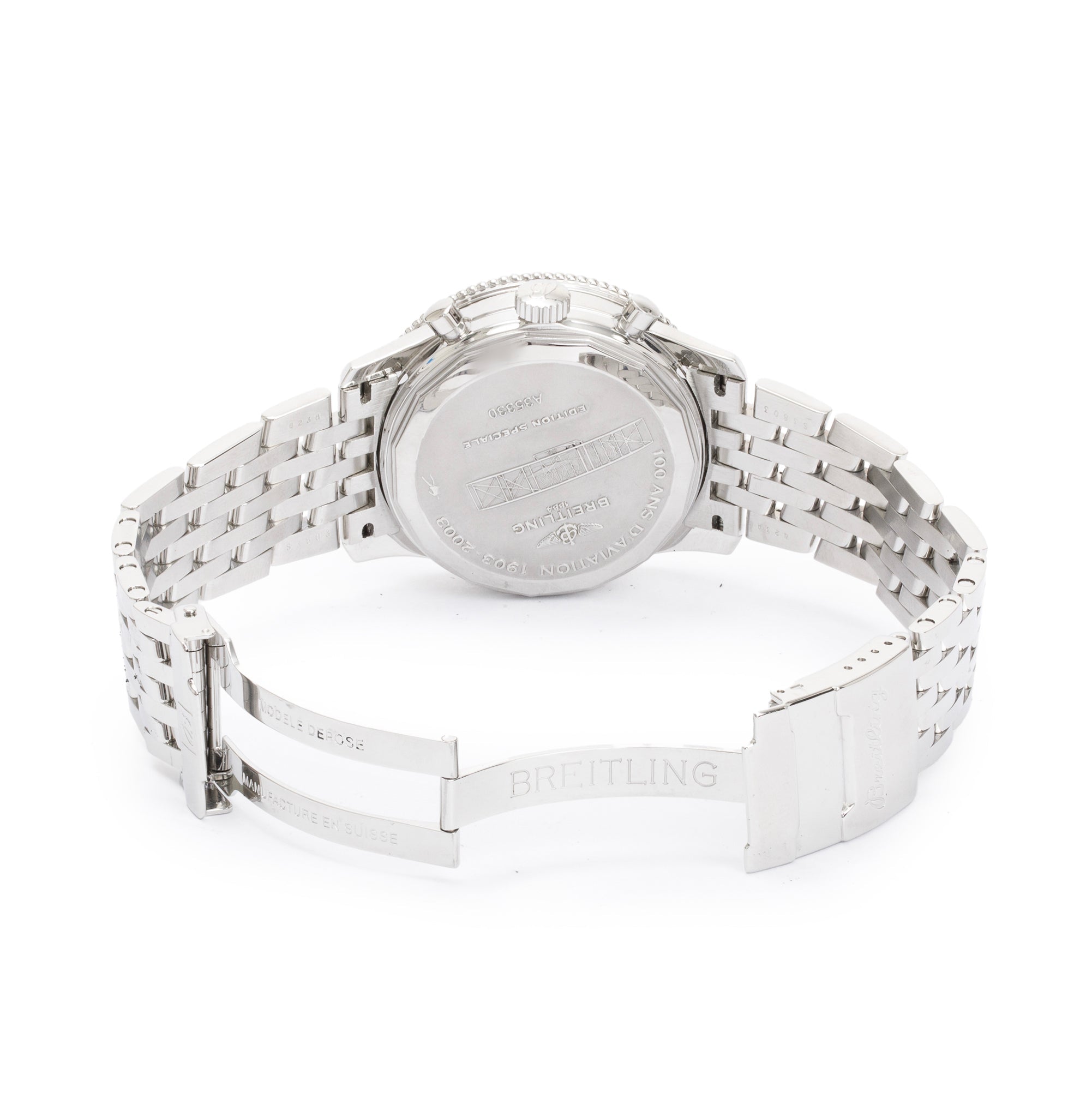 Breitling Stainless Steel Navitimer Montbrillant 1903 Special Edition 42 MM Automatic Chronograph Watch w/ Box & Papers