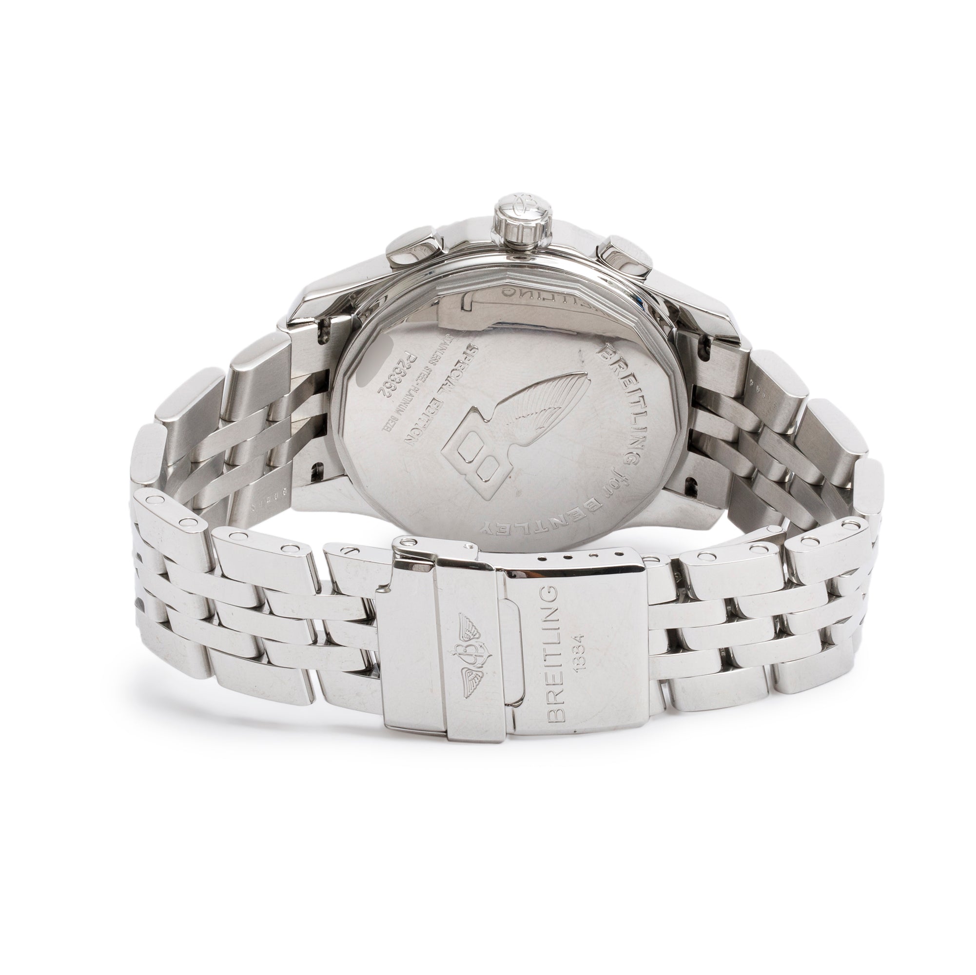 Breitling Stainless Steel Platinum Bezel Bentley Mark VI 42 MM Automatic Chronograph Watch P26362 w/ Box & Papers