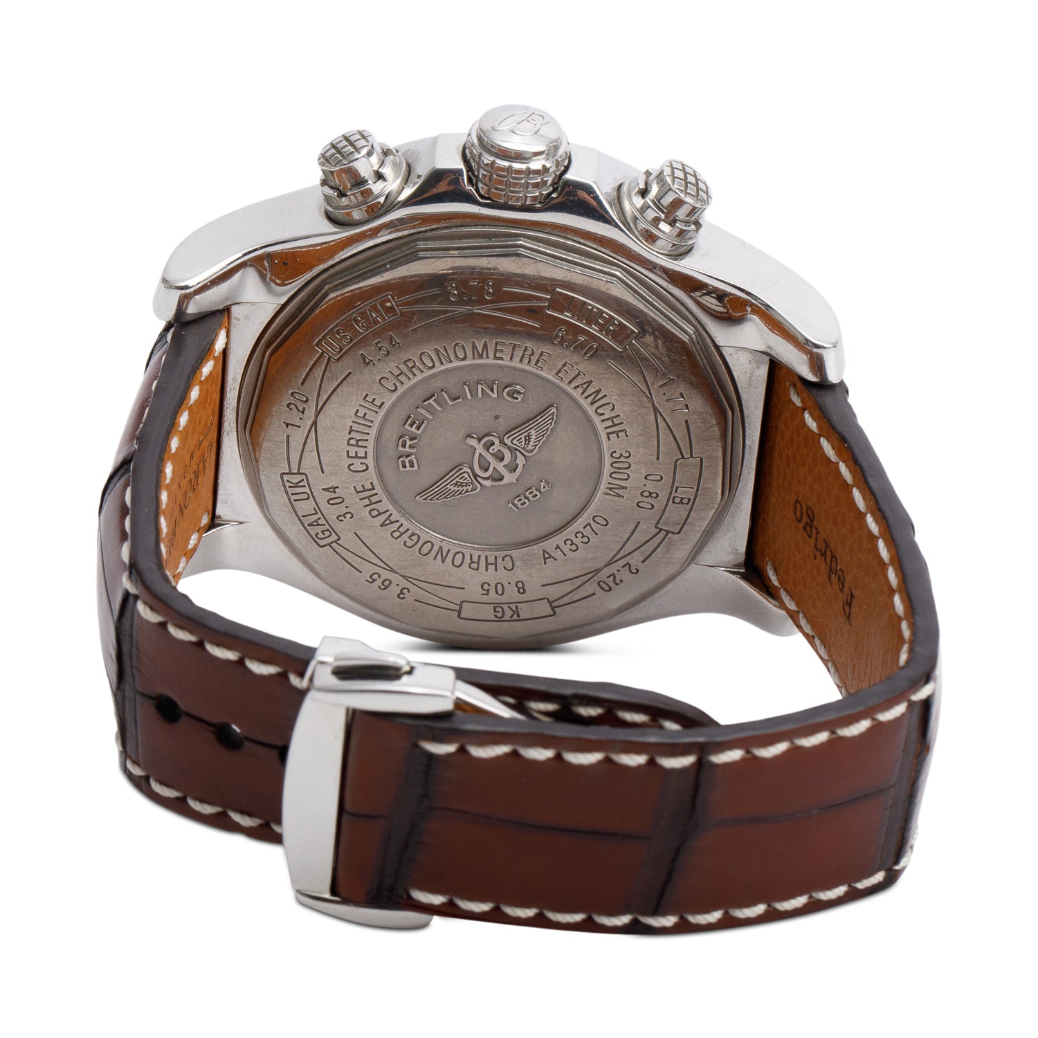 Breitling Stainless Steel Super Avenger 48 MM Automatic Chronograph Watch White Dial A13370 w/ Box, Papers & Extra Strap