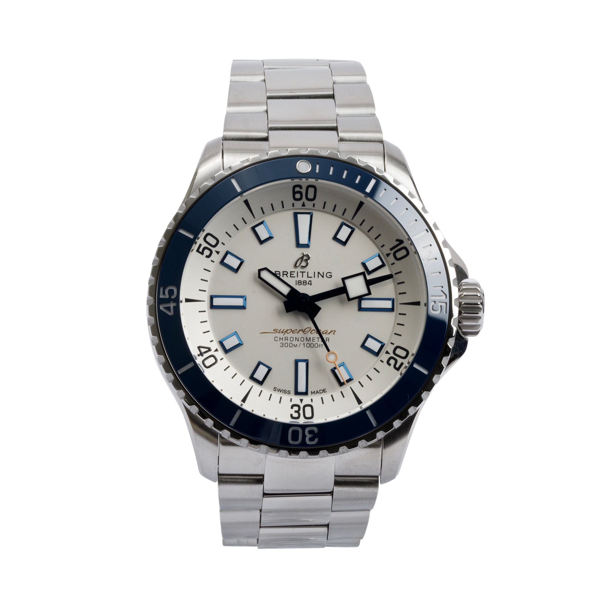 Breitling Stainless Steel Superocean 42 MM Automatic Watch w/ Box & Papers