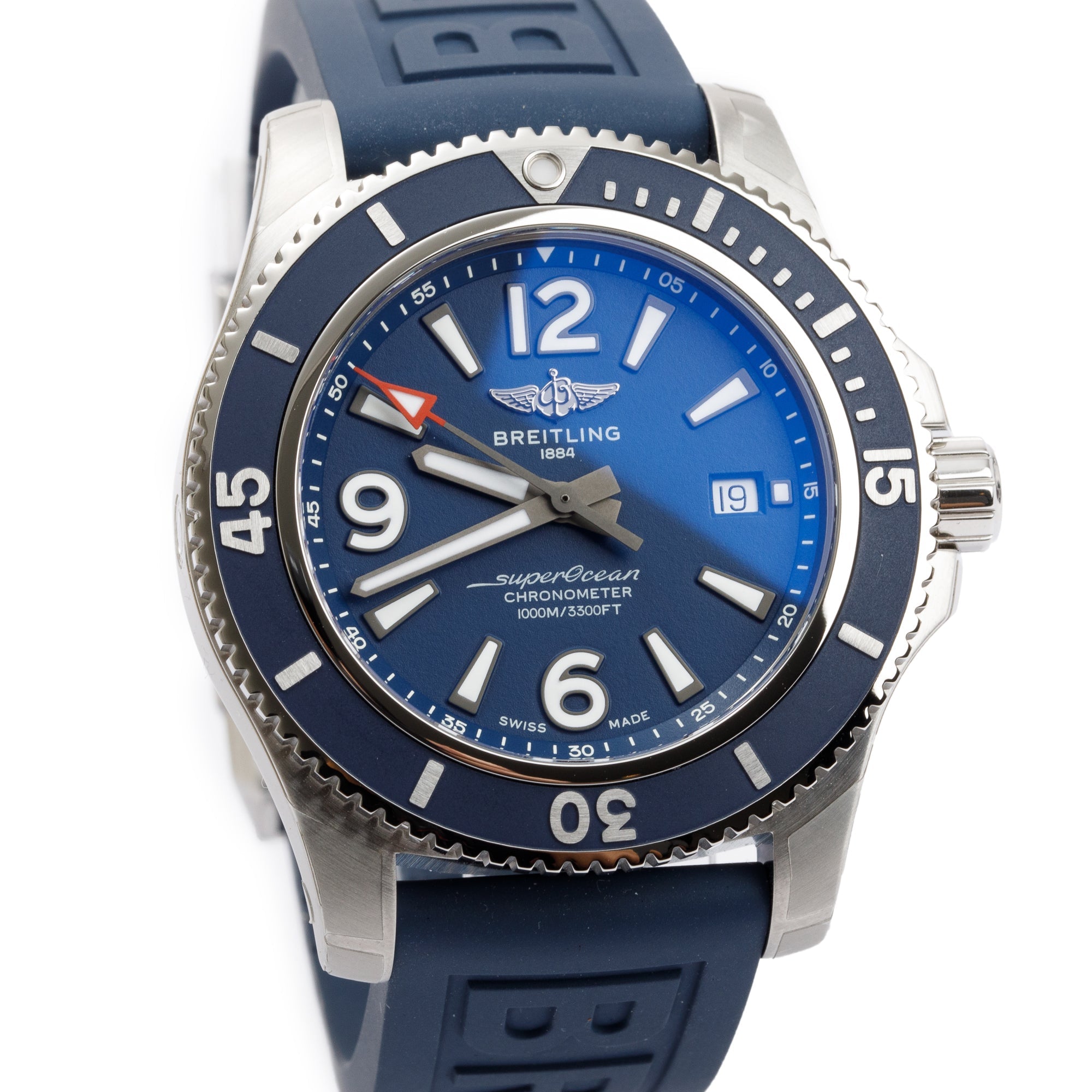 Breitling Stainless Steel Superocean 44 MM Automatic Watch w/ Box & Papers