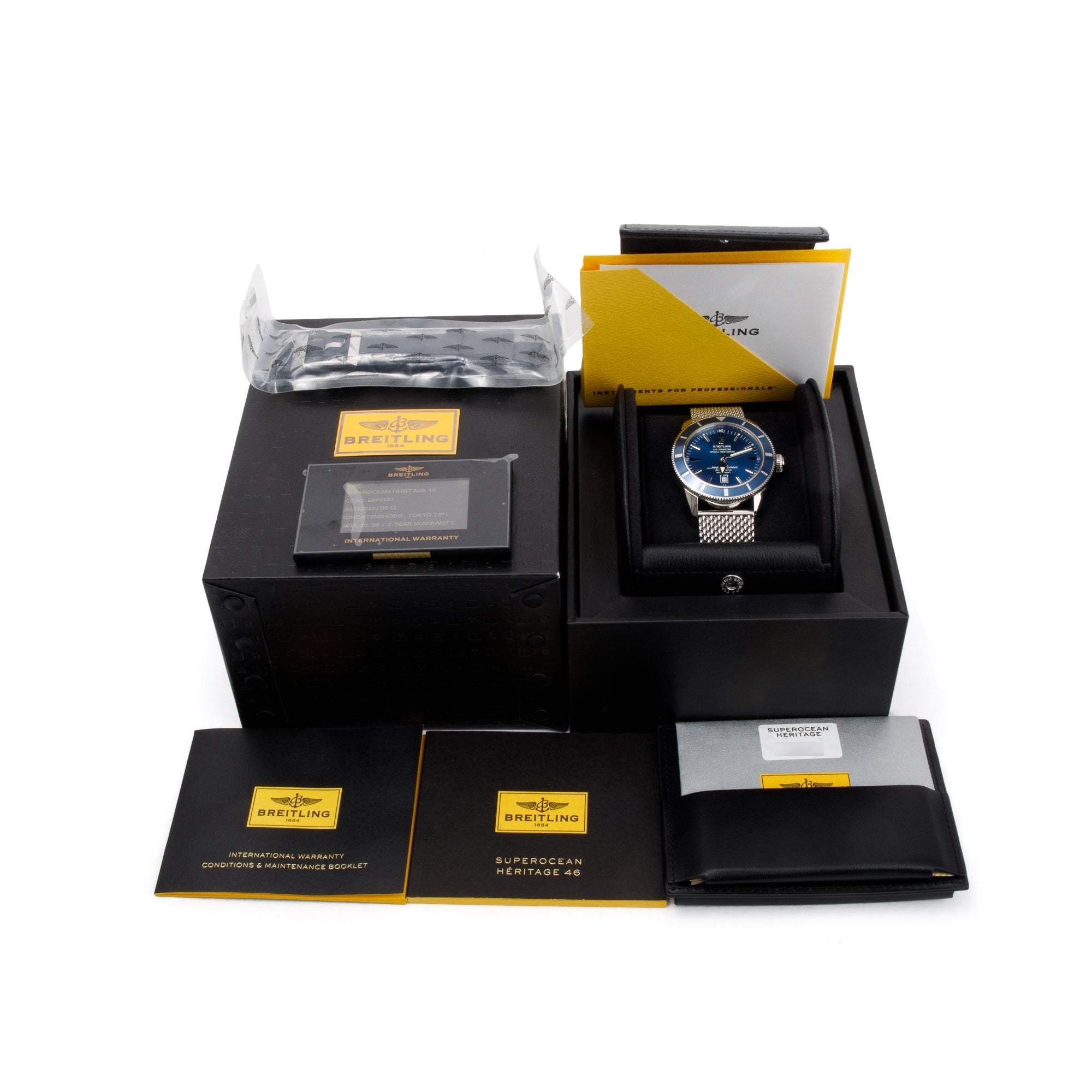 Breitling Stainless Steel Superocean Heritage 46 MM Automatic Watch w/ Box & Papers